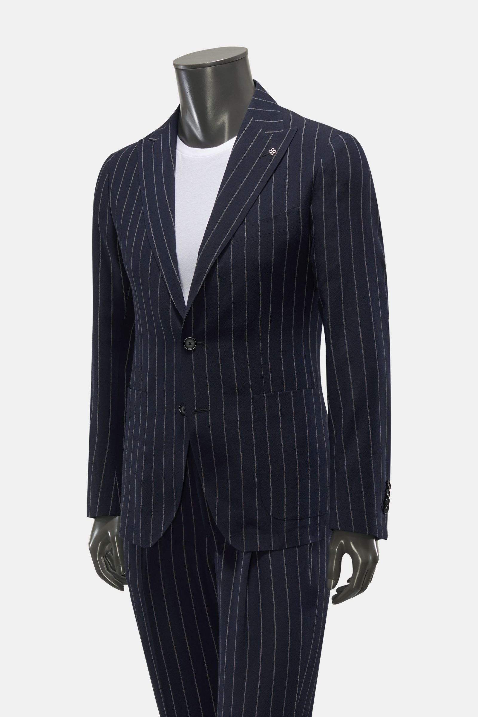 Suit 'Derrick' navy/off-white striped