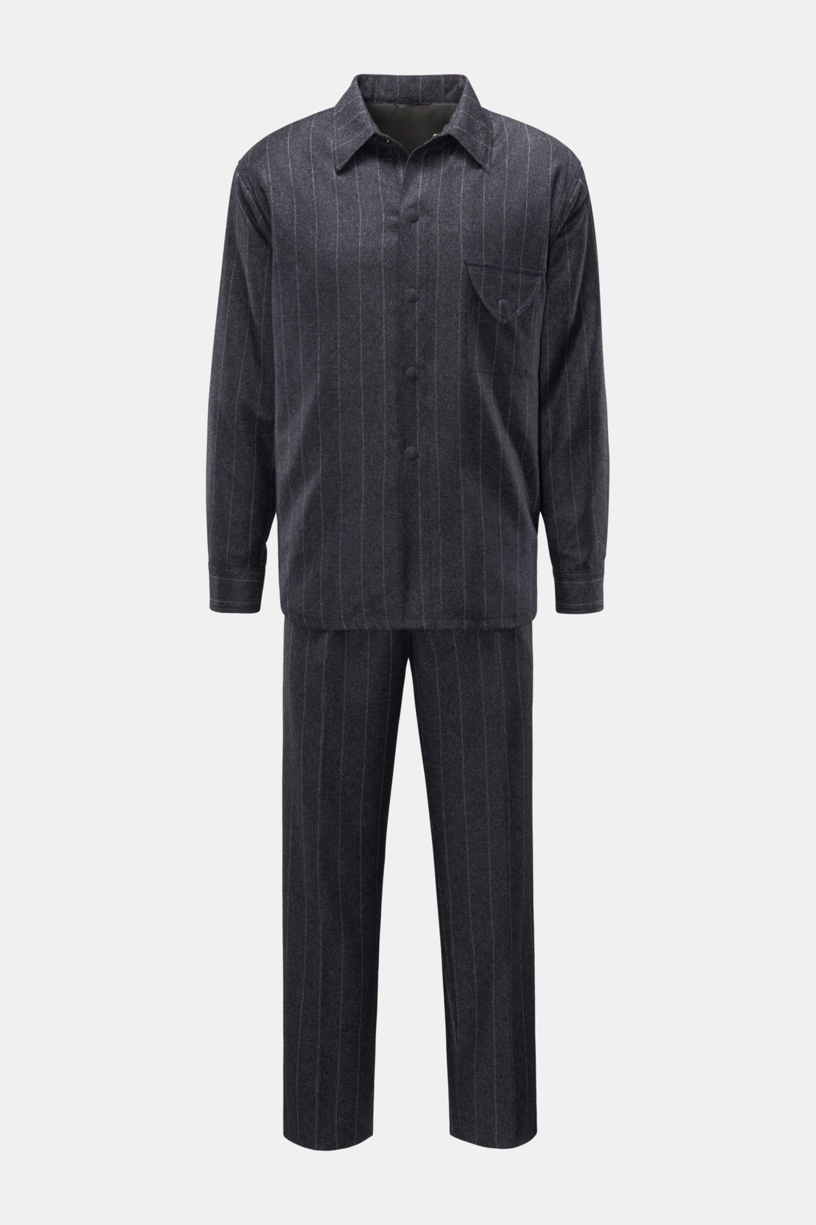 Suit anthracite/dark grey striped