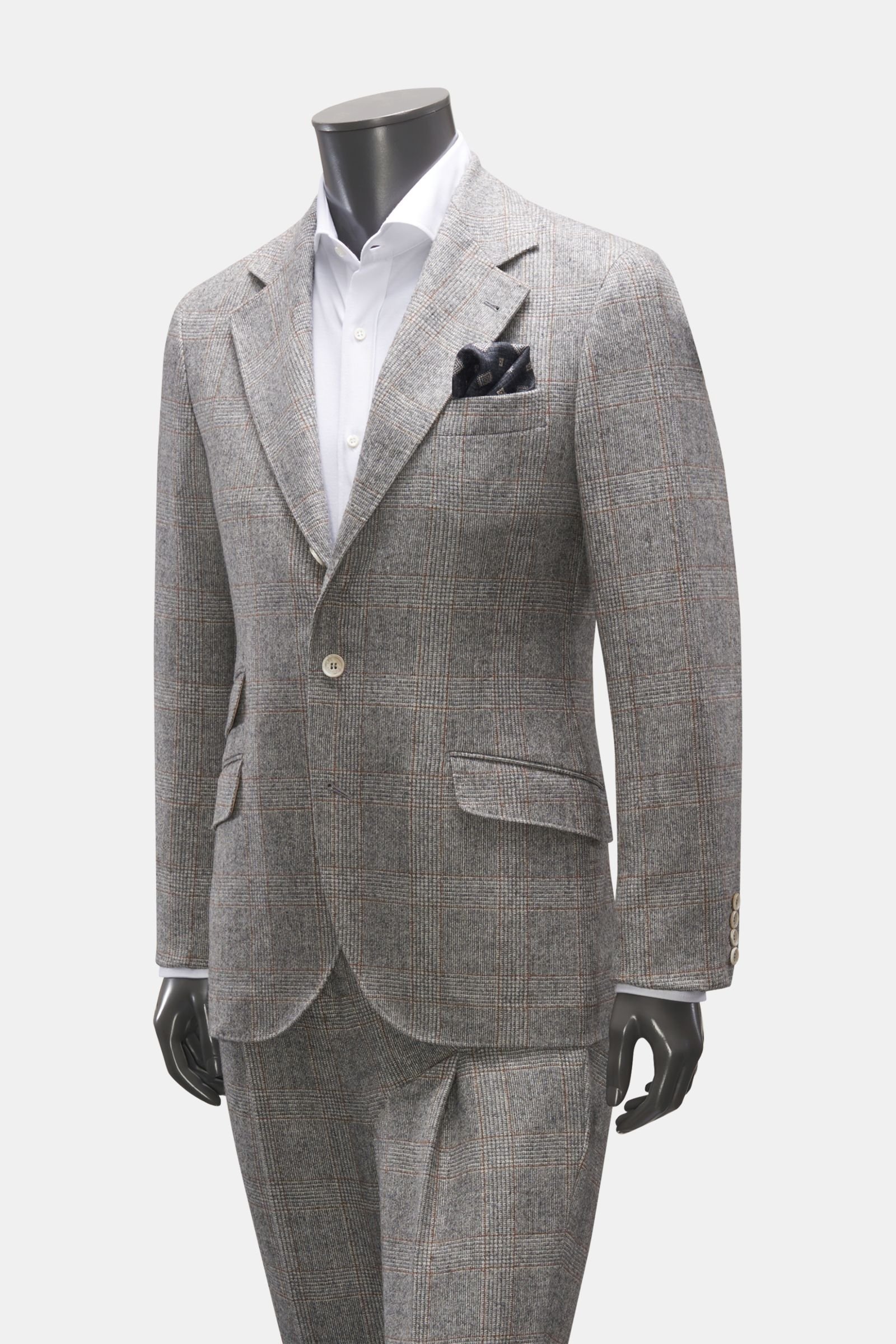 Suit light grey checked
