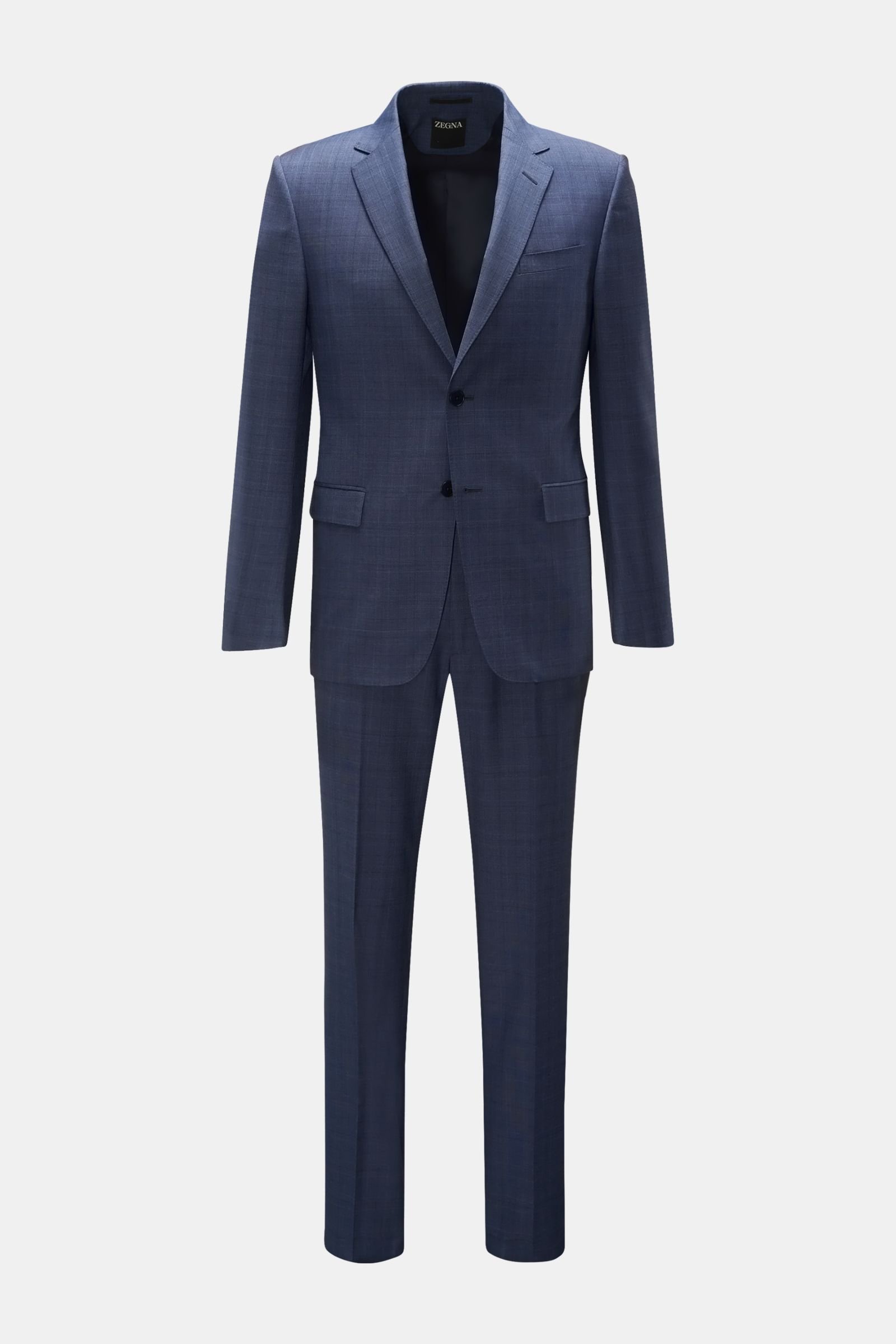 Suit grey-blue checked