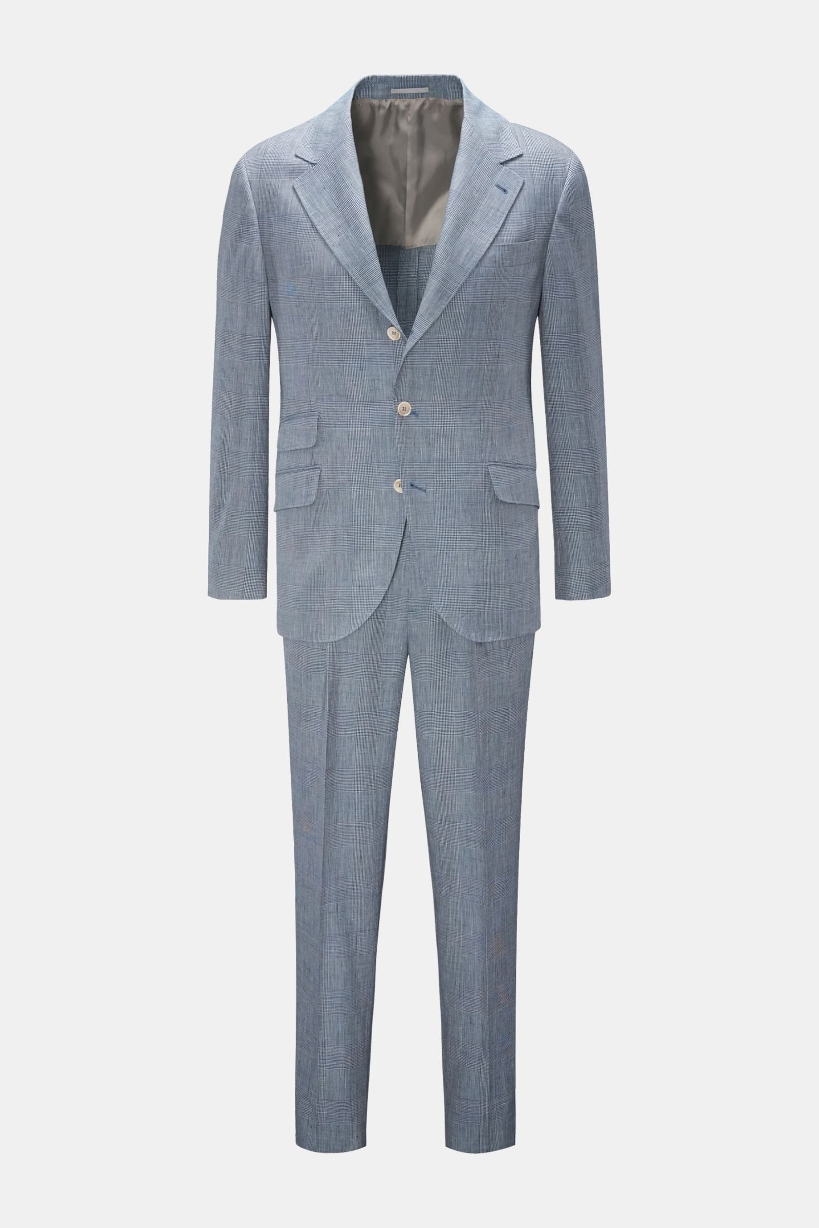 Suit grey-blue/white checked