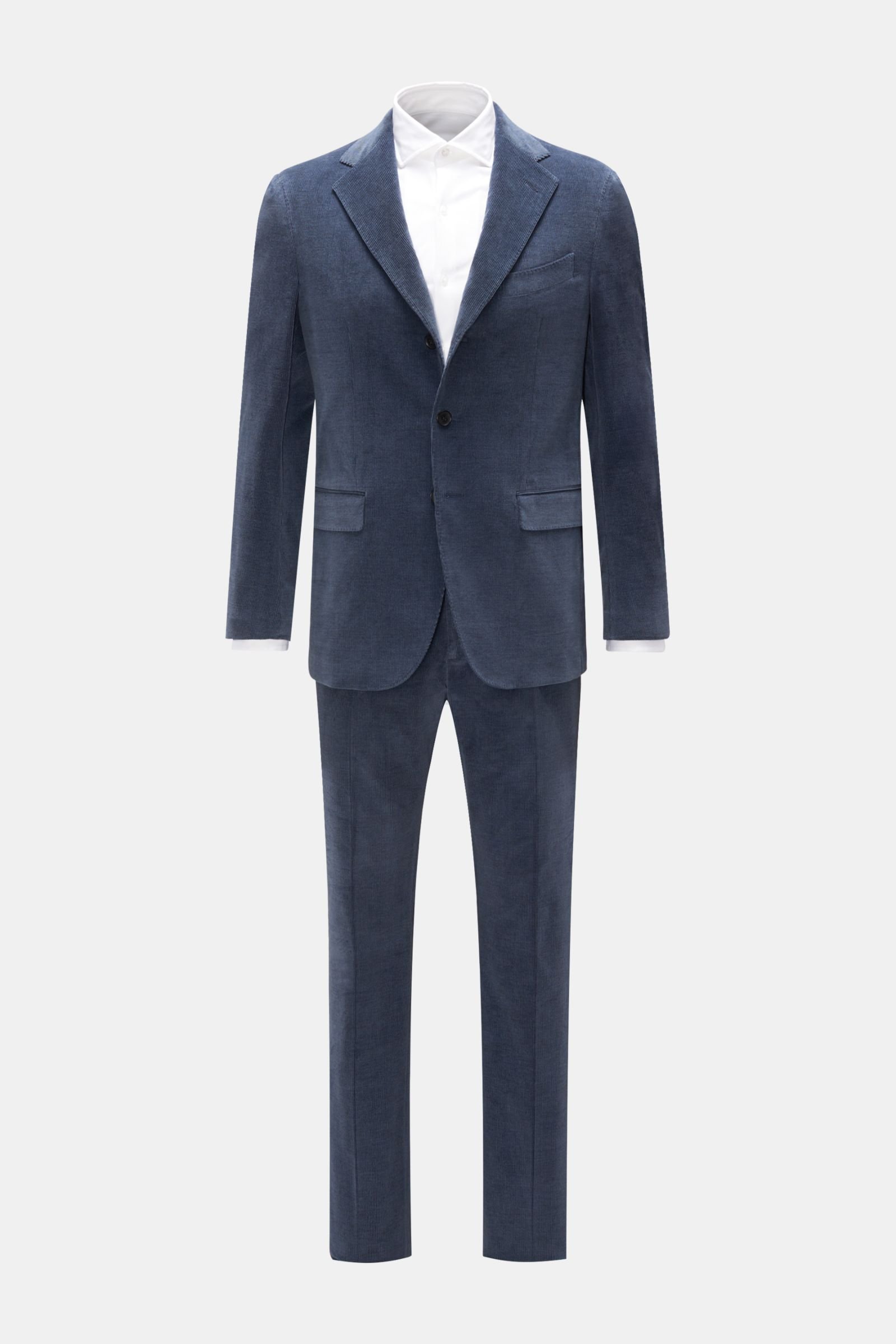 Corduroy suit 'Aida' grey-blue
