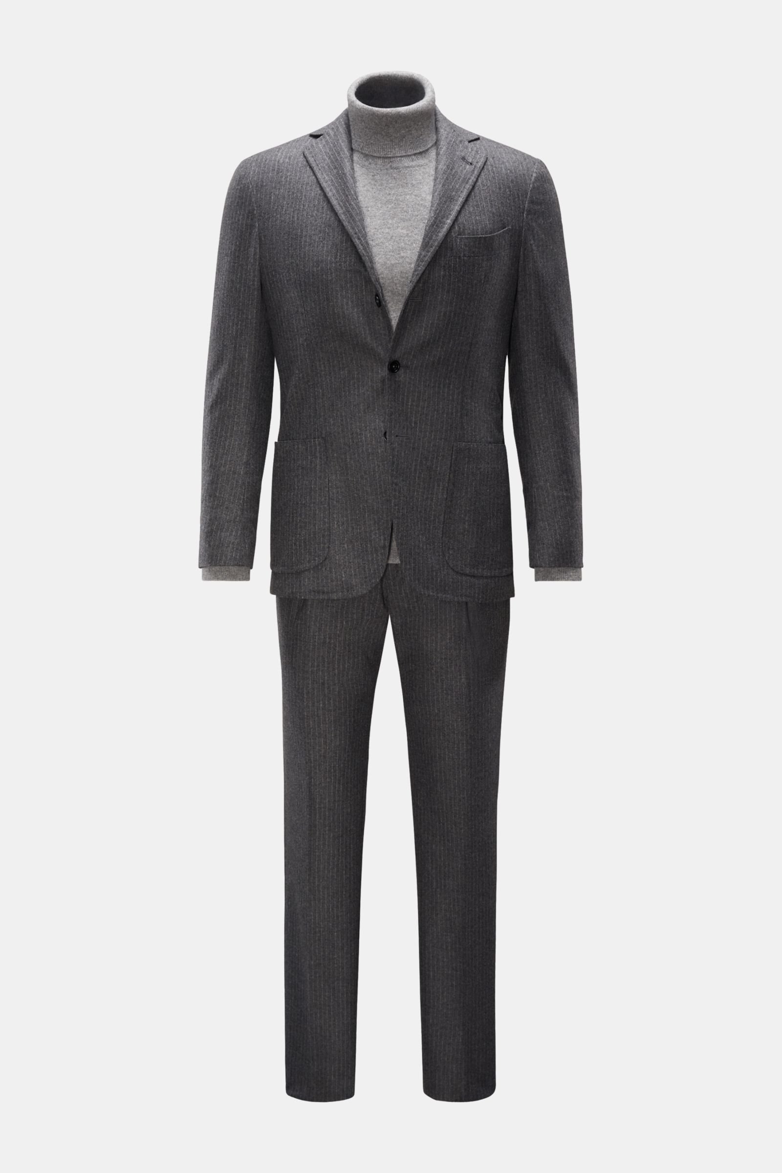 Anzug grau/weiß gestreift