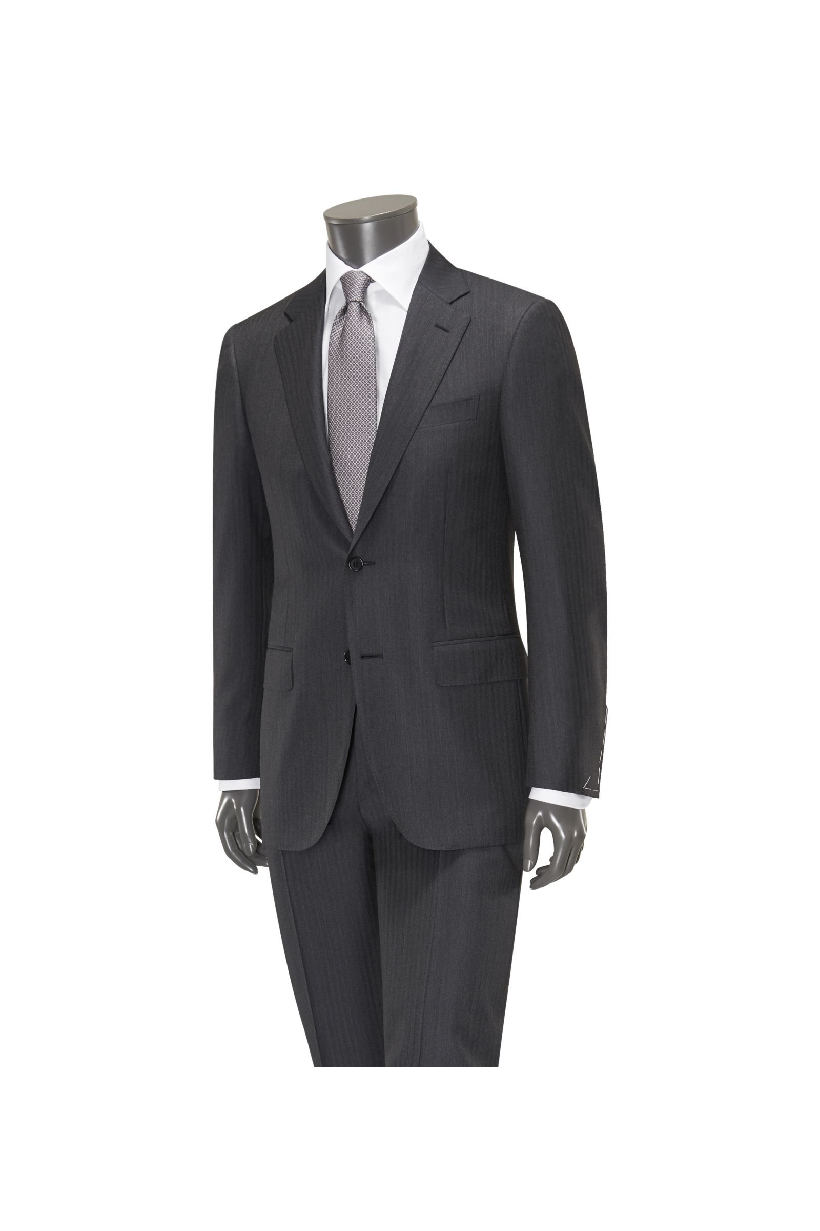 Suit dark grey patterned