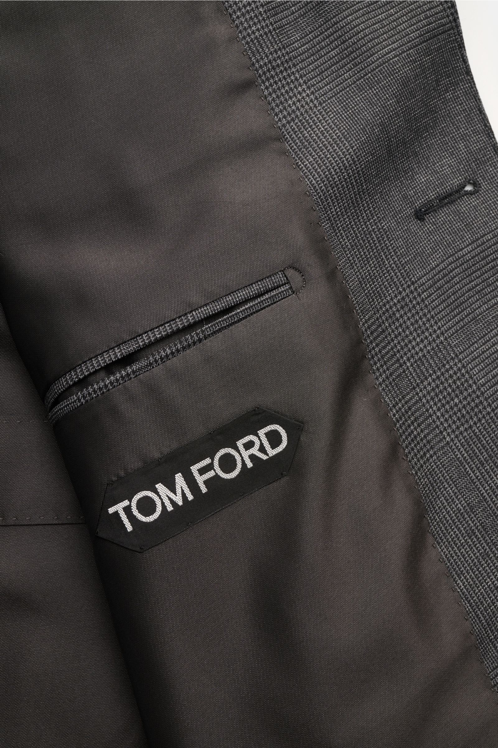 Tom Ford Anzug 'Shelton' grau/schwarz kariert