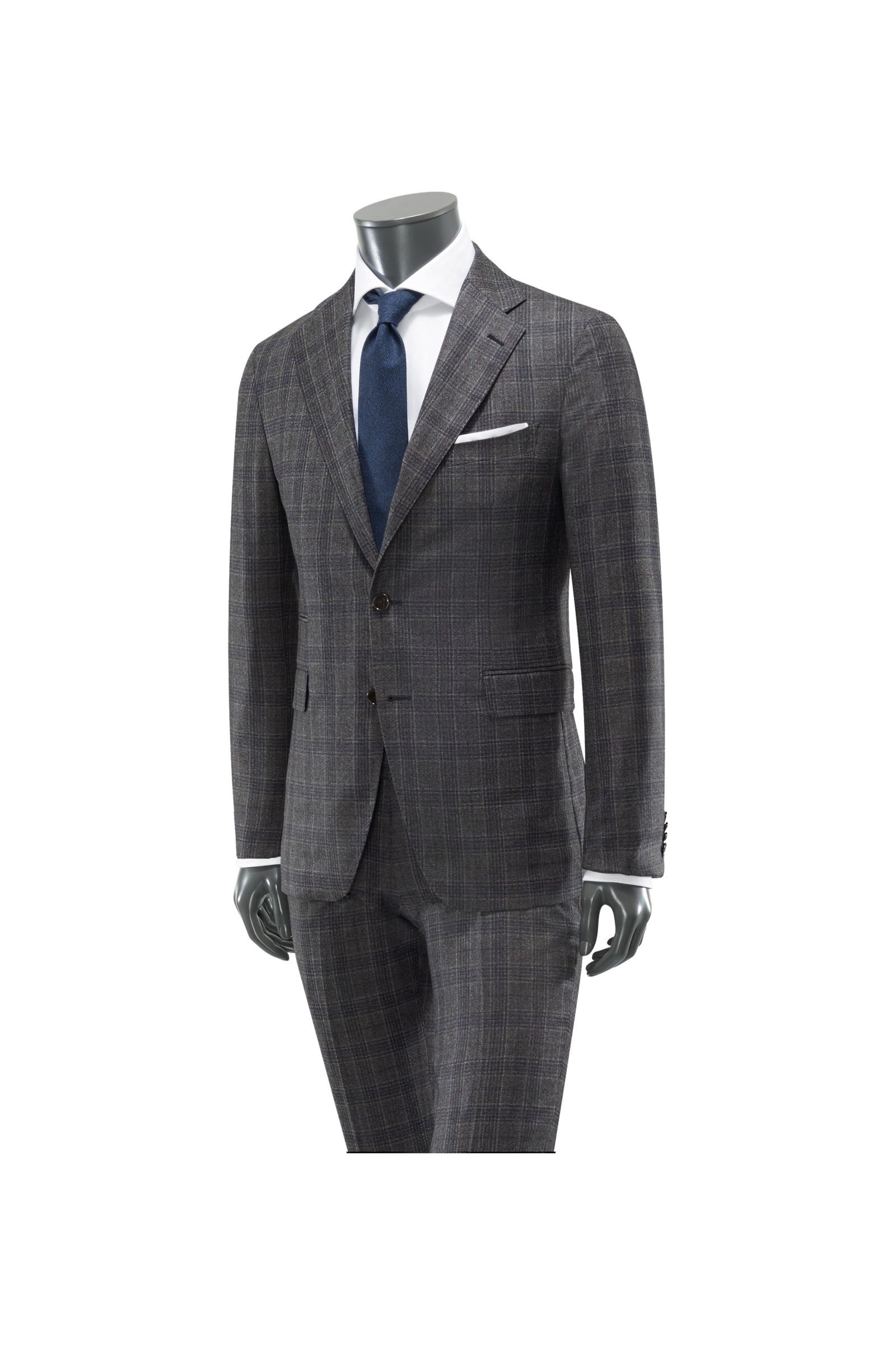 Suit grey-brown checked