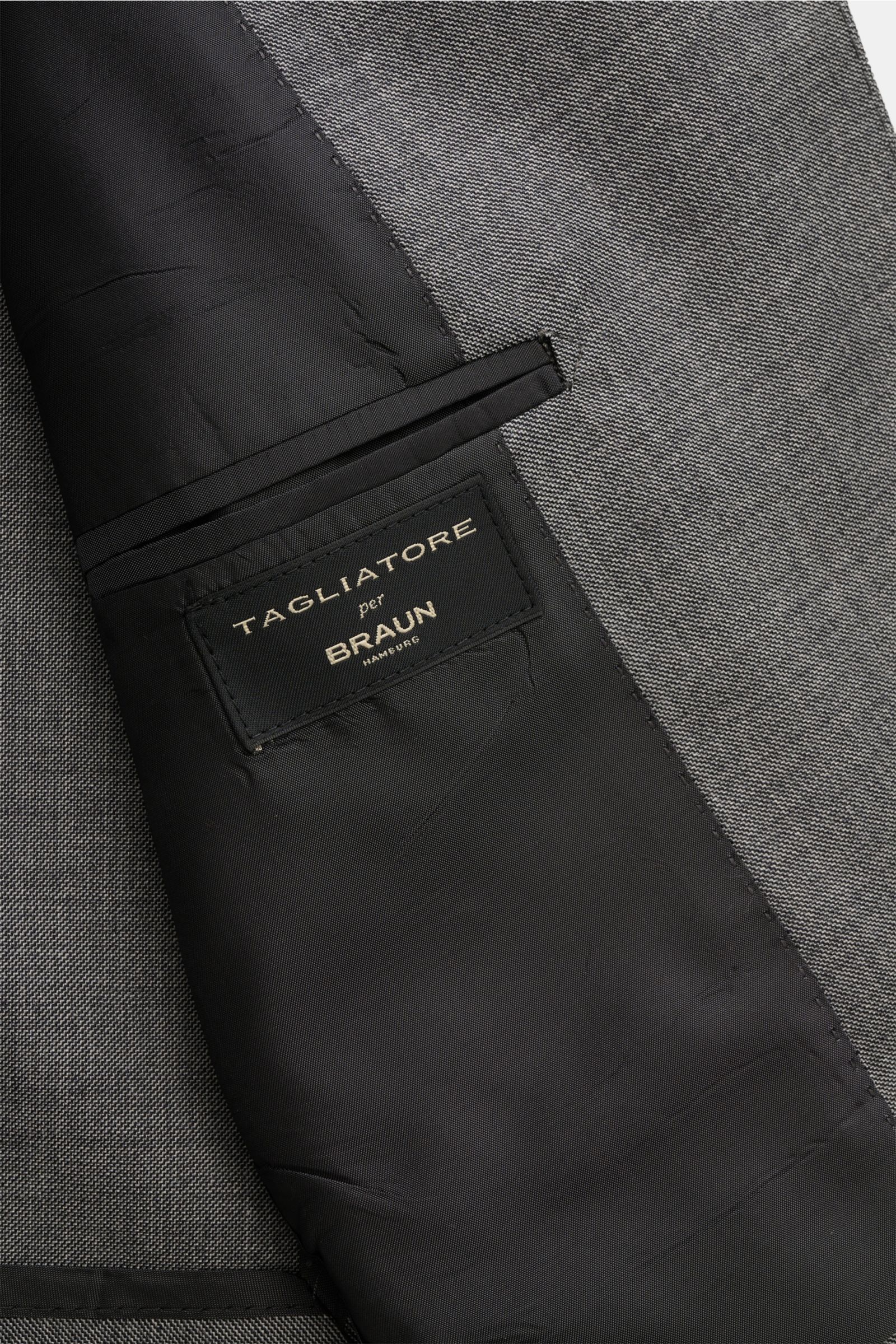 Tagliatore Anzug 'Vesuvio' dunkelgrau meliert