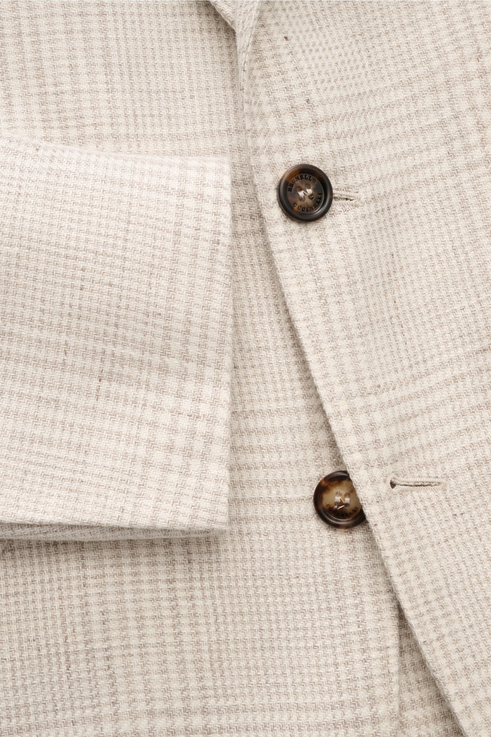 Brunello Cucinelli Anzug hellgrau/creme kariert