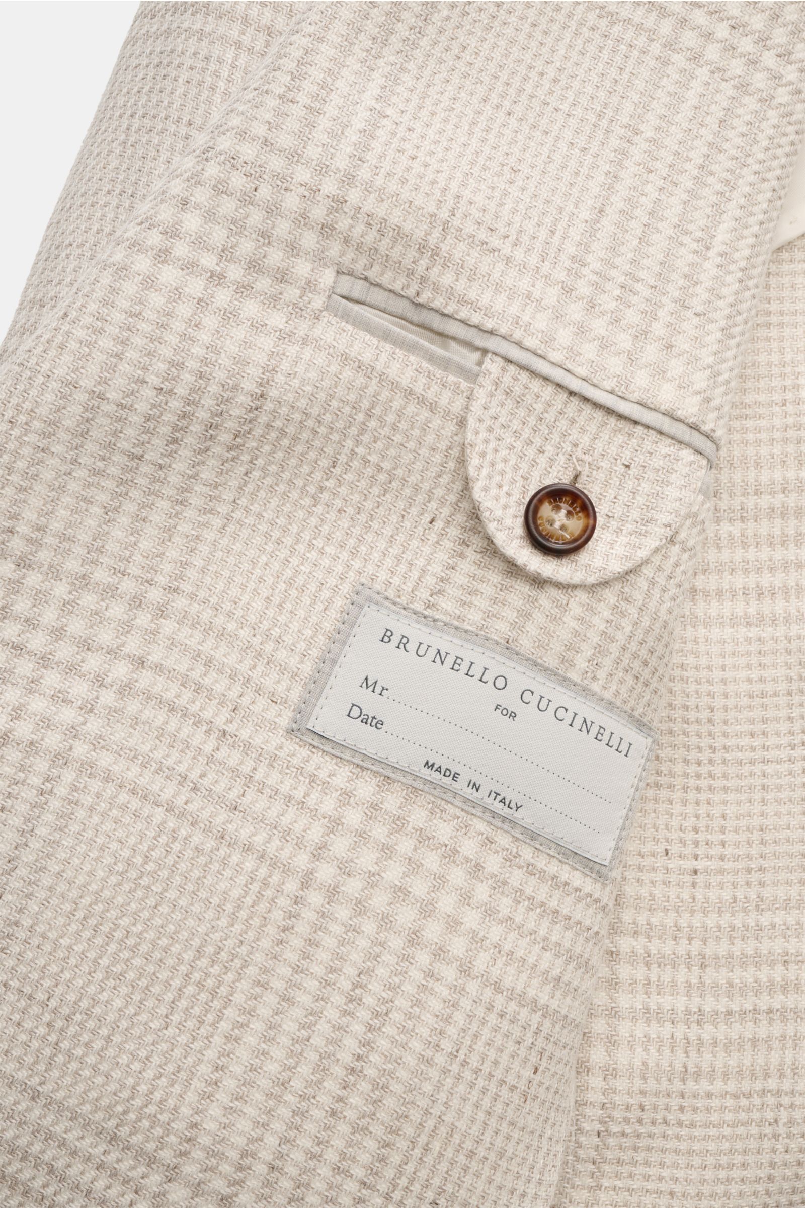 Brunello Cucinelli Anzug hellgrau/creme kariert