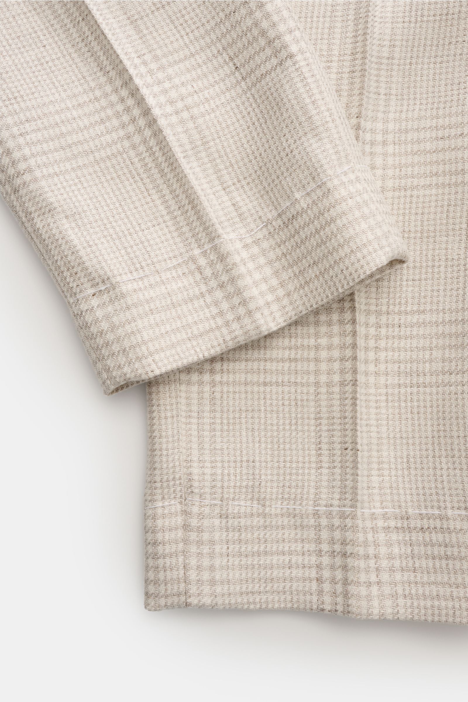 Brunello Cucinelli Anzug hellgrau/creme kariert