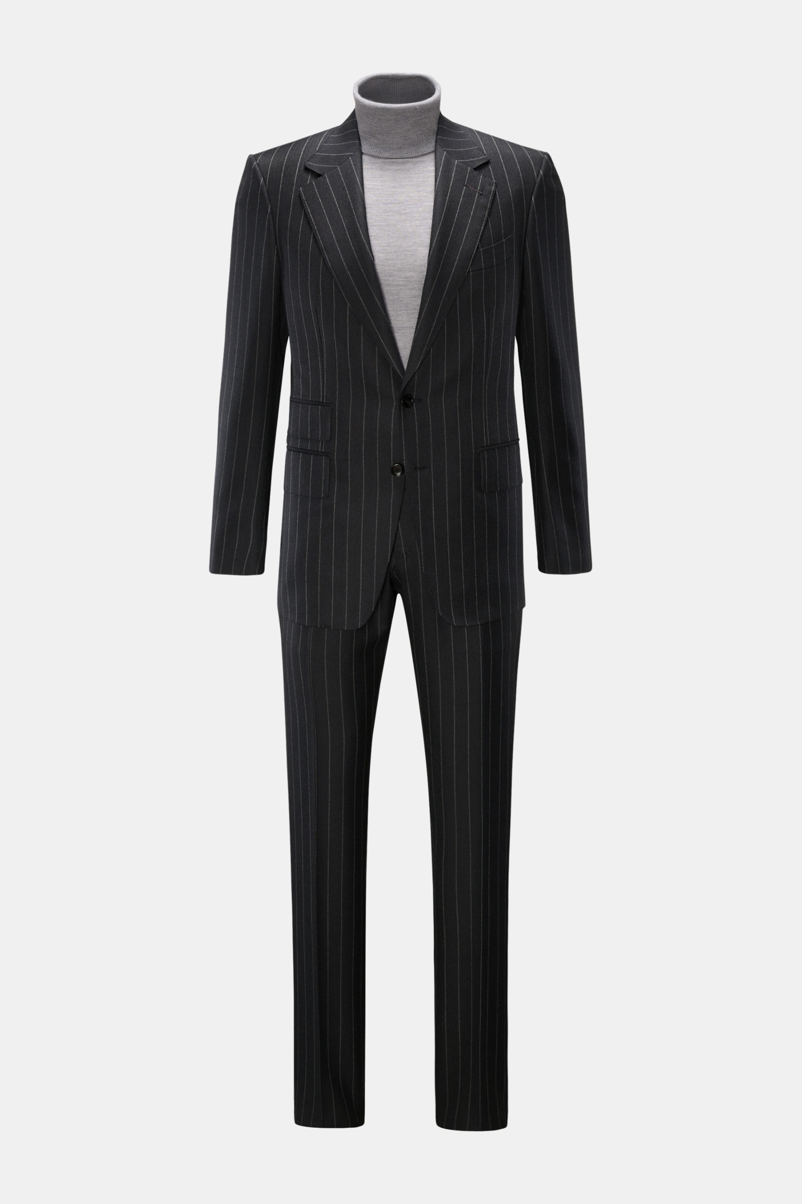 Tom Ford Anzug 'Shelton' anthrazit/grau gestreift