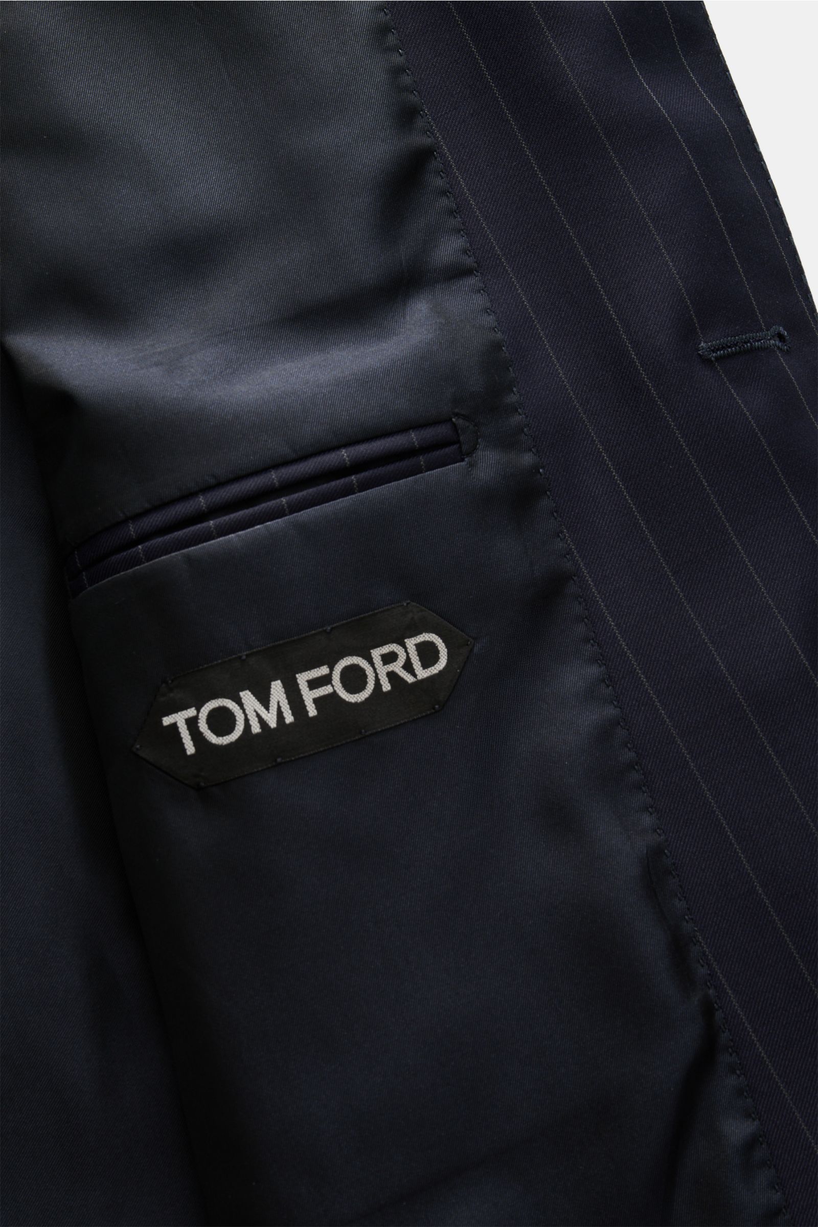 Tom Ford Anzug 'Shelton' dark navy/grau gestreift