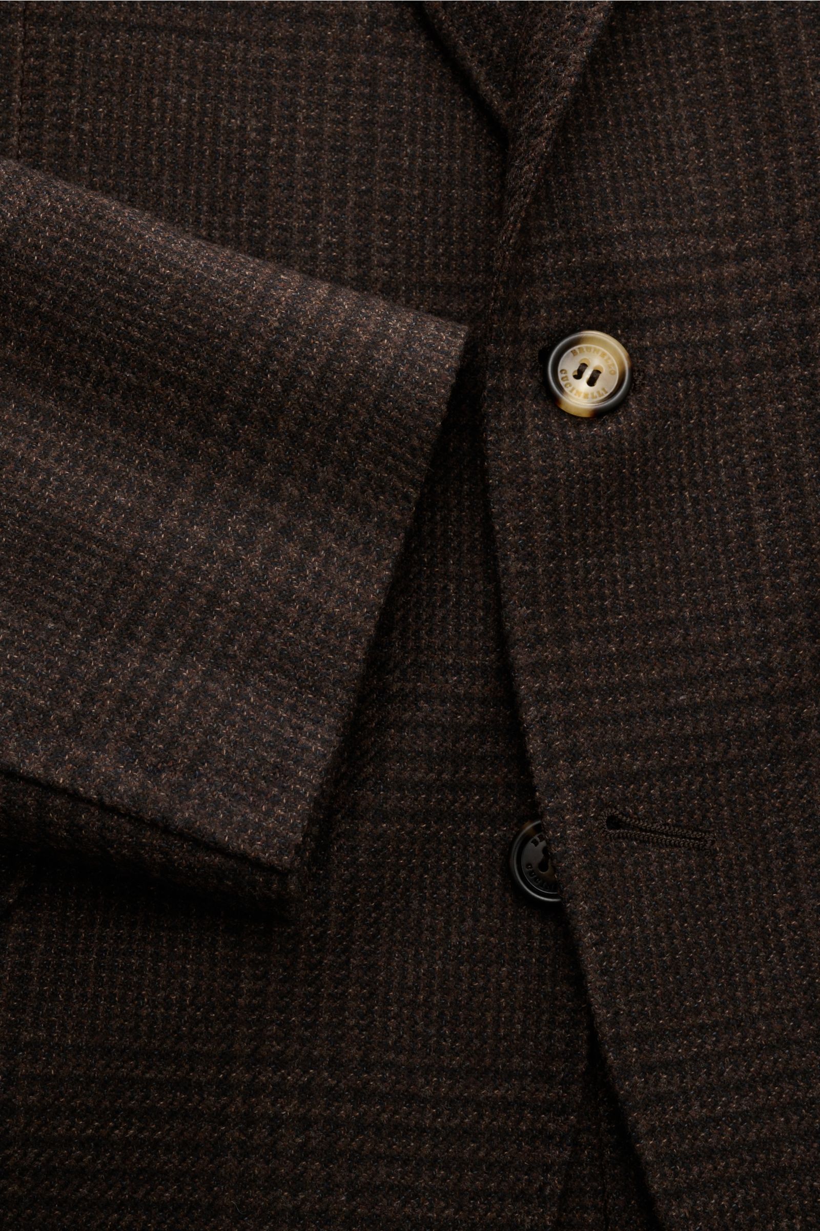 BRUNELLO CUCINELLI suit dark brown checked | BRAUN Hamburg