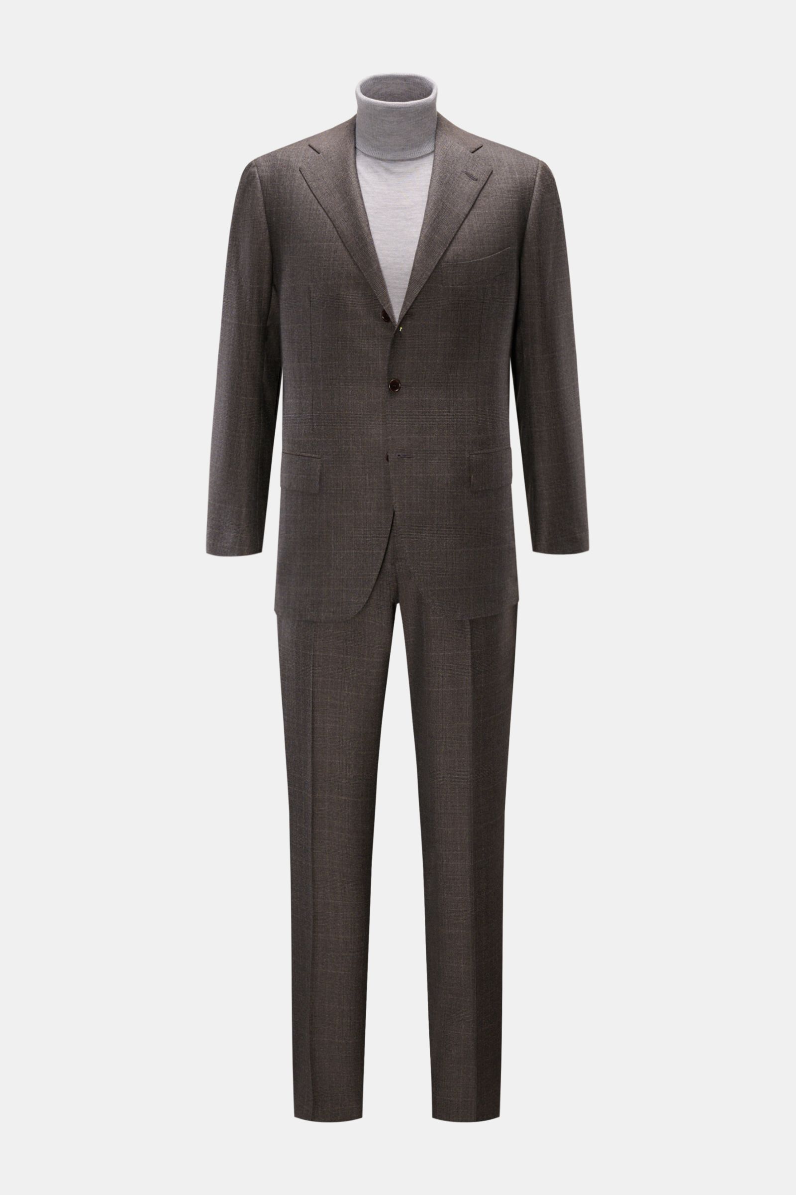 Cesare Attolini Anzug graubraun kariert