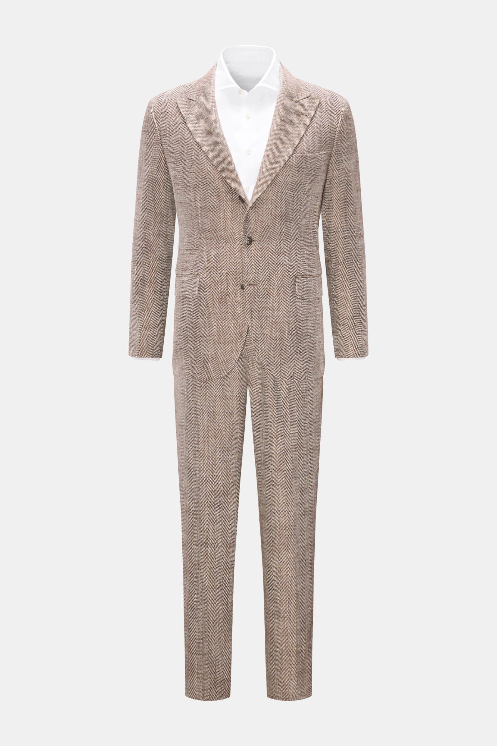 BRUNELLO CUCINELLI suit brown/off-white patterned | BRAUN Hamburg
