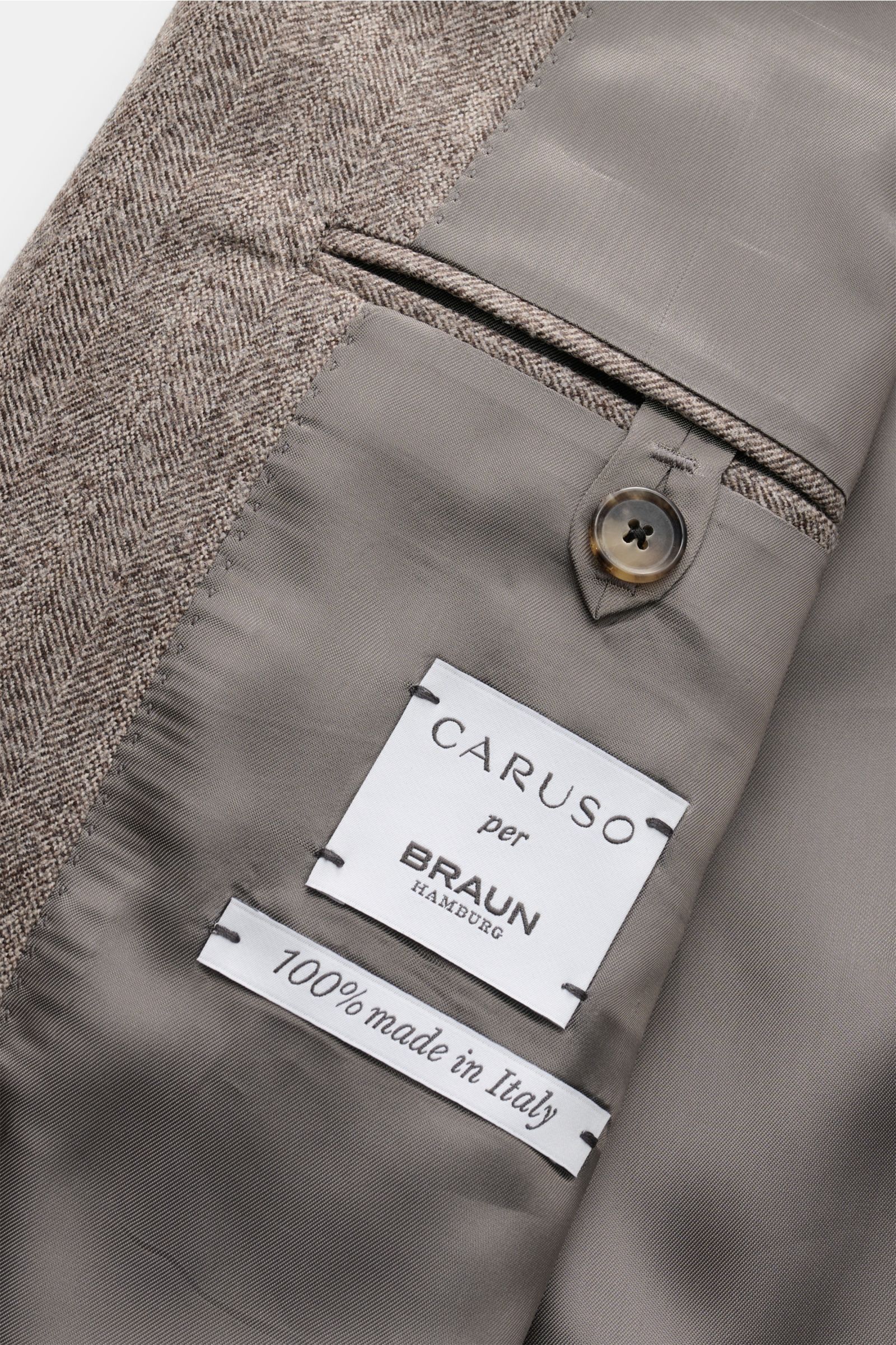 Caruso Anzug 'Aida' graubraun meliert