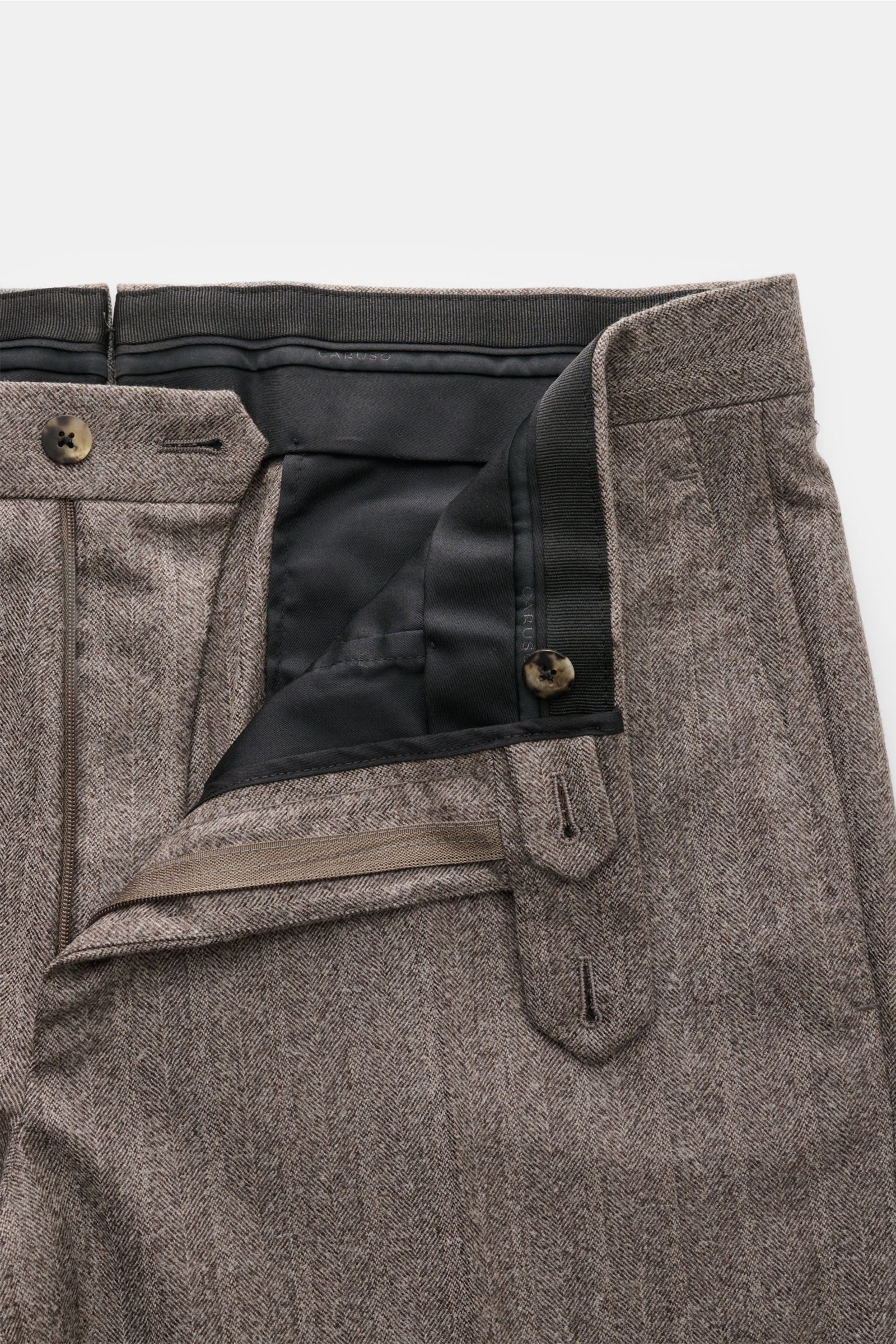 Caruso Anzug 'Aida' graubraun meliert