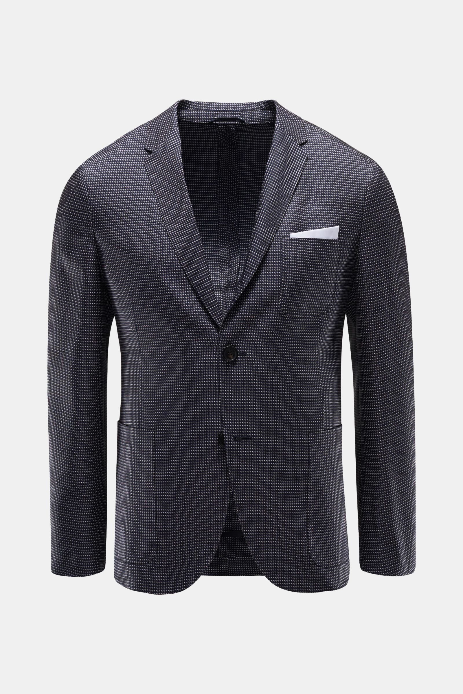 Smart-casual jacket blue/grey patterned