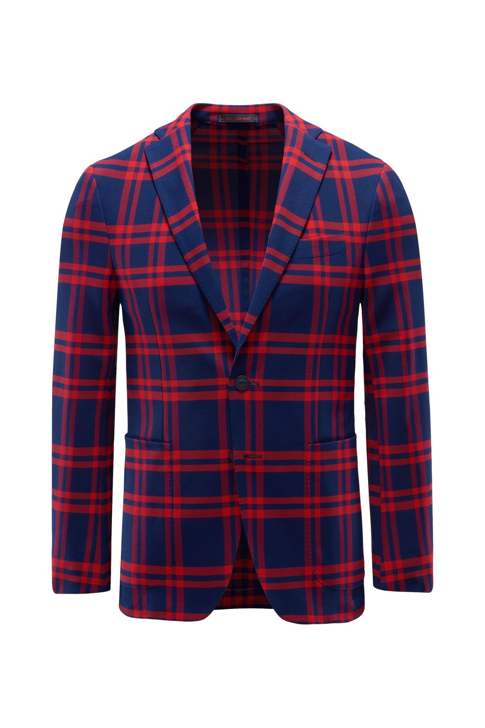 Smart-casual jacket 'Degas' navy/red checked