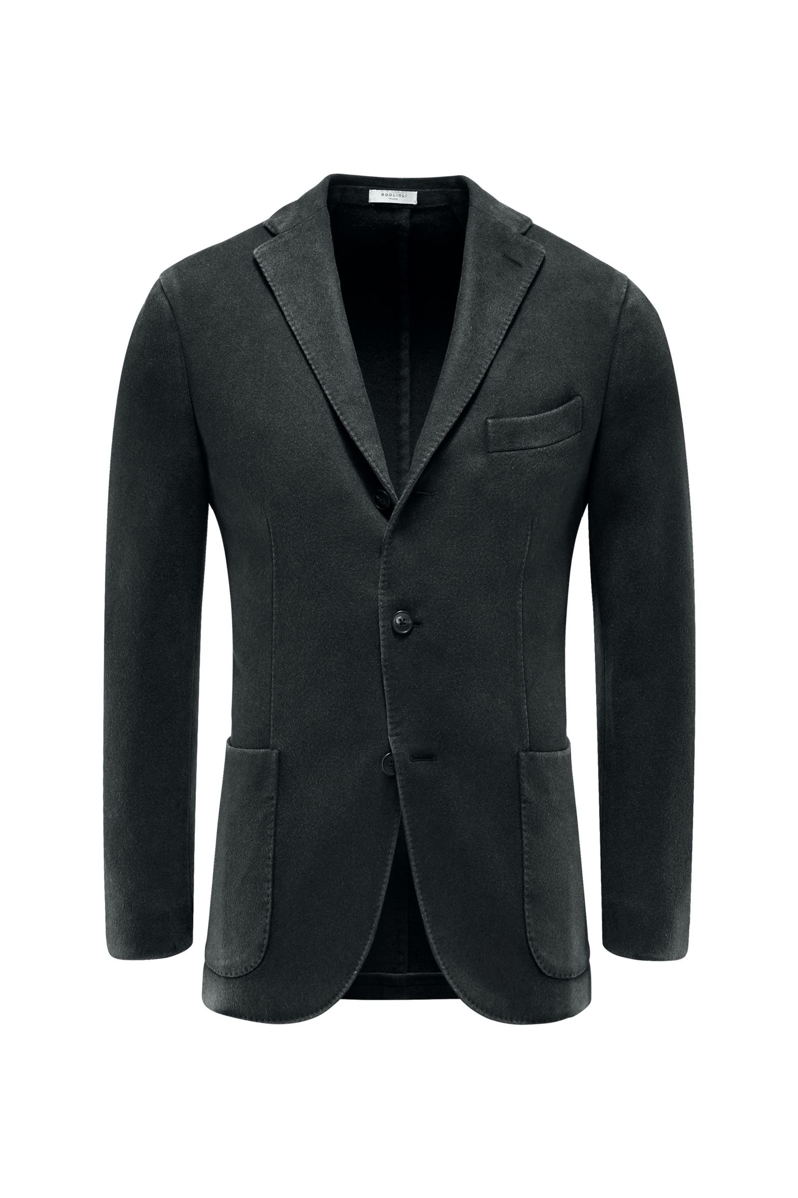 Cashmere smart-casual jacket dark grey