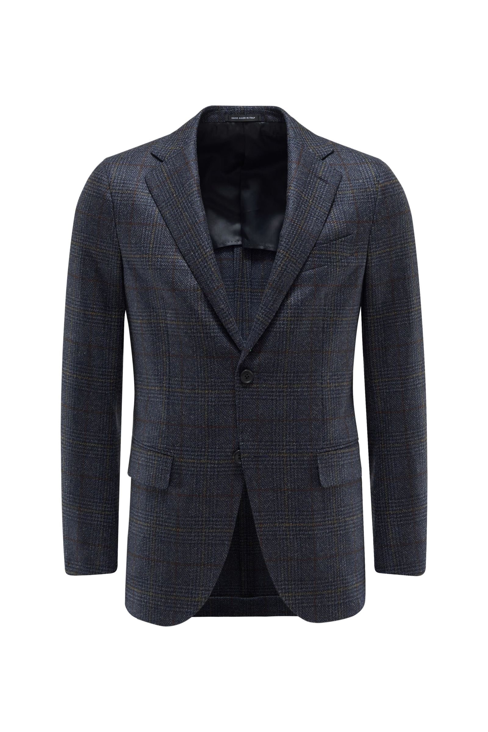 Smart-casual jacket dark blue checked