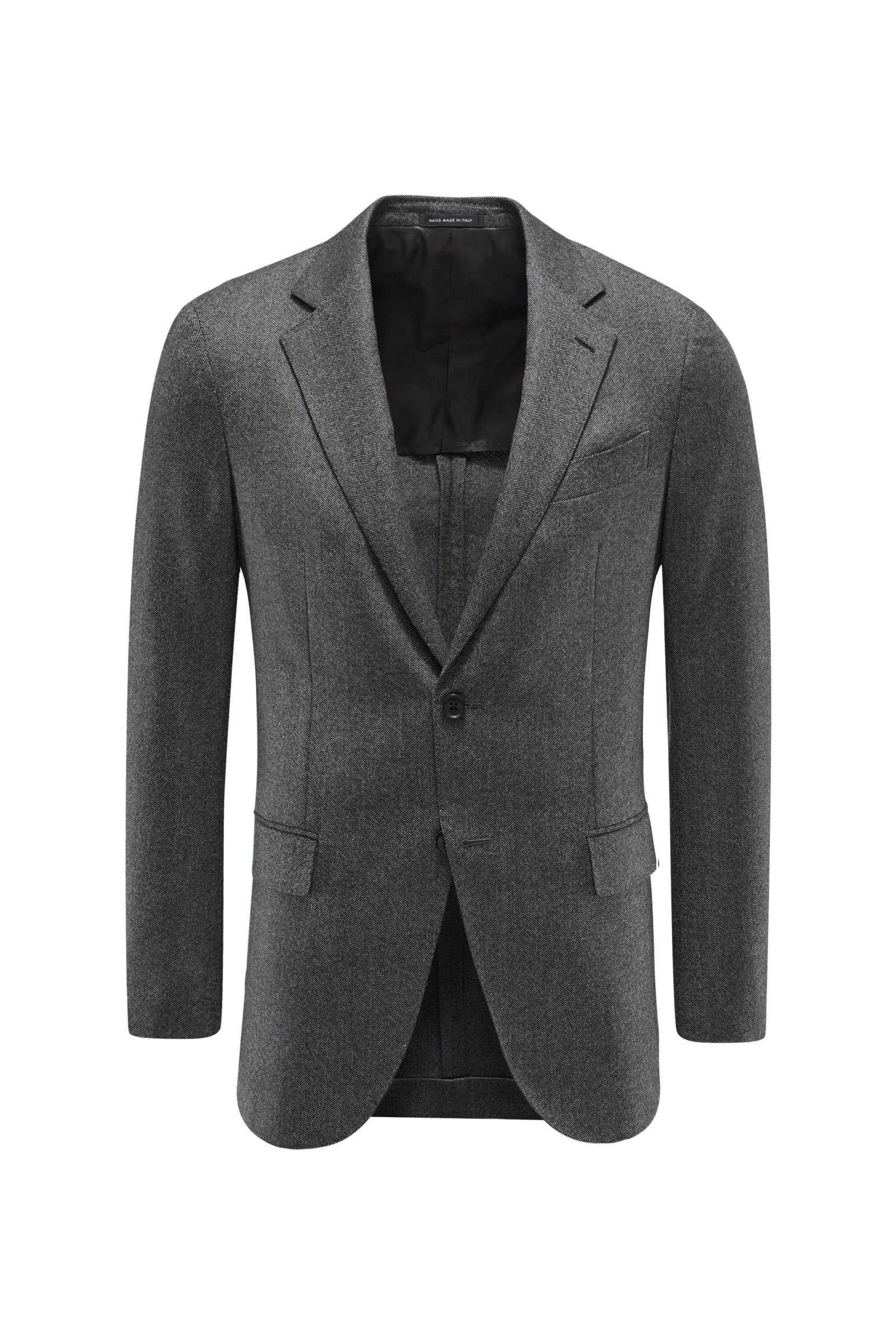 Smart-casual jacket dark grey patterned