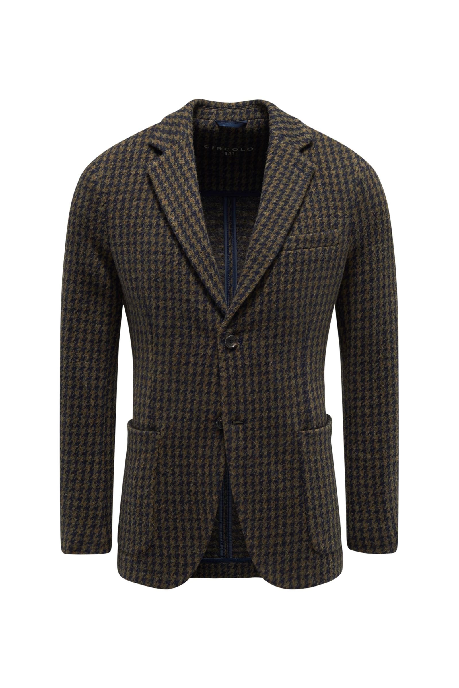 Jersey smart-casual jacket 'Giacca' olive checked