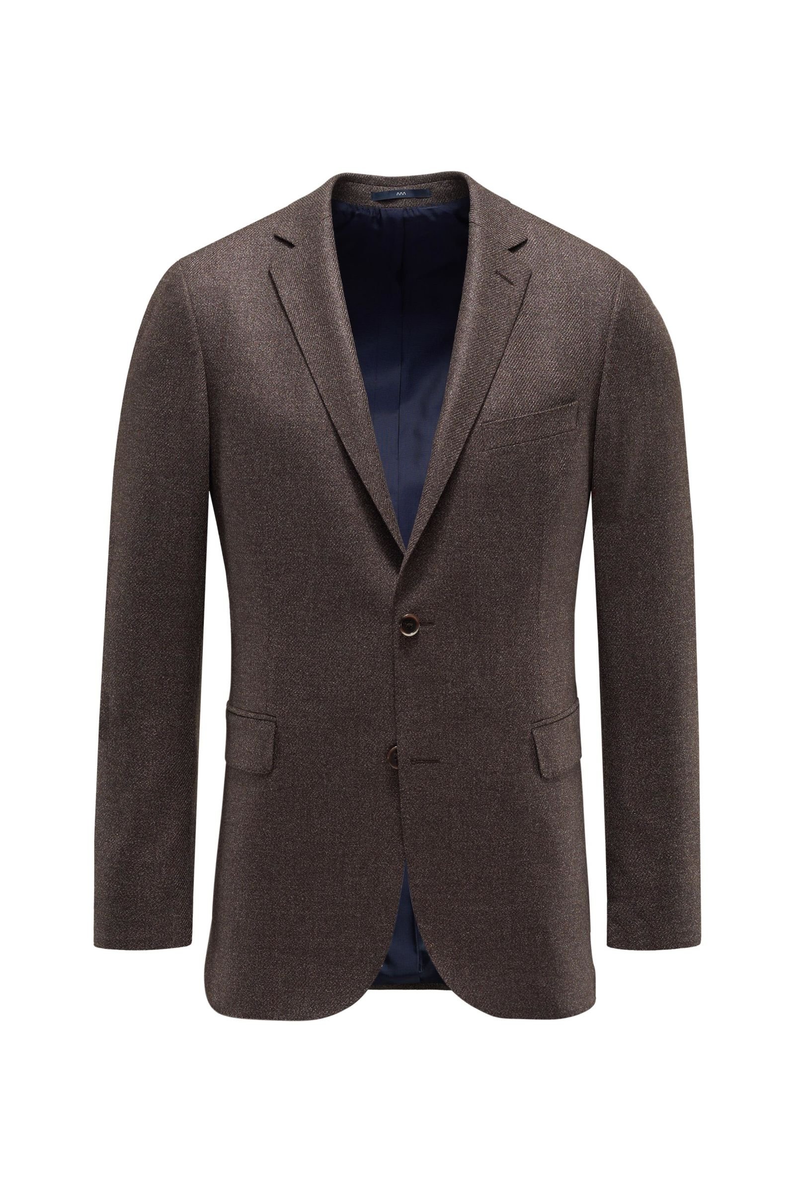 Smart-casual jacket dark brown patterned