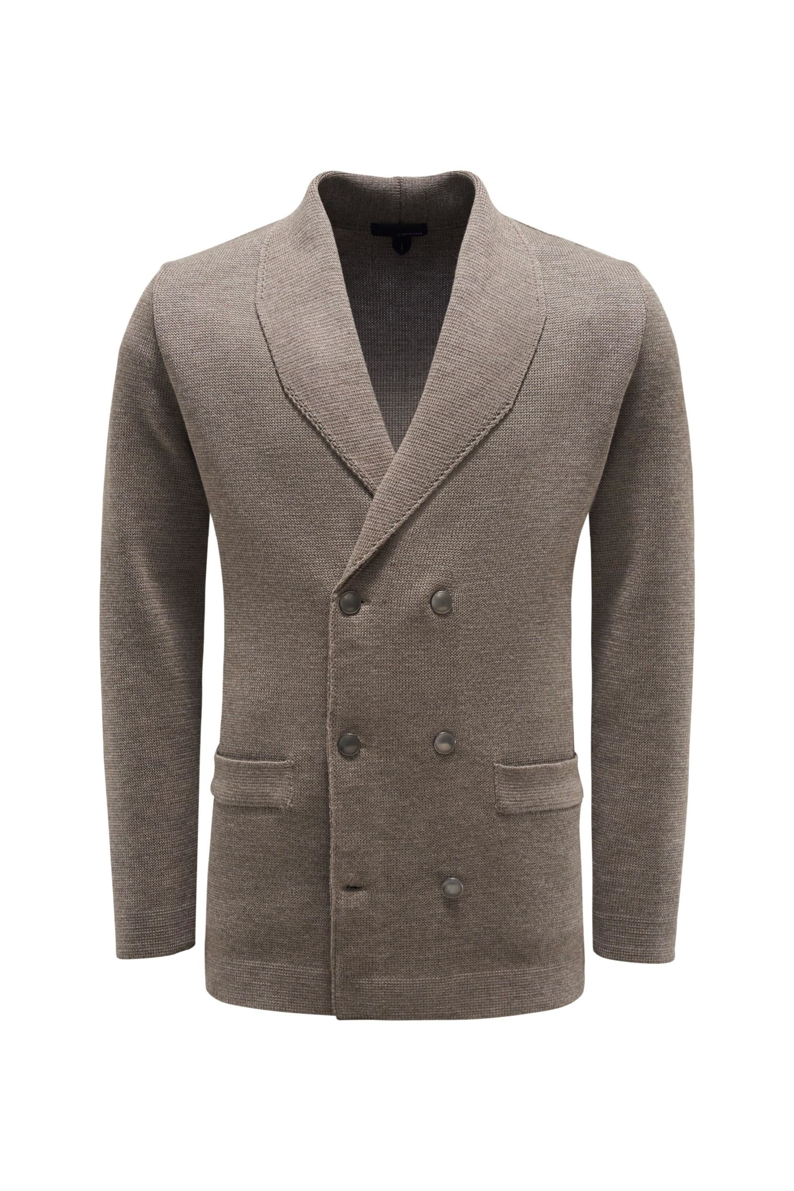 knit blazer grey-brown