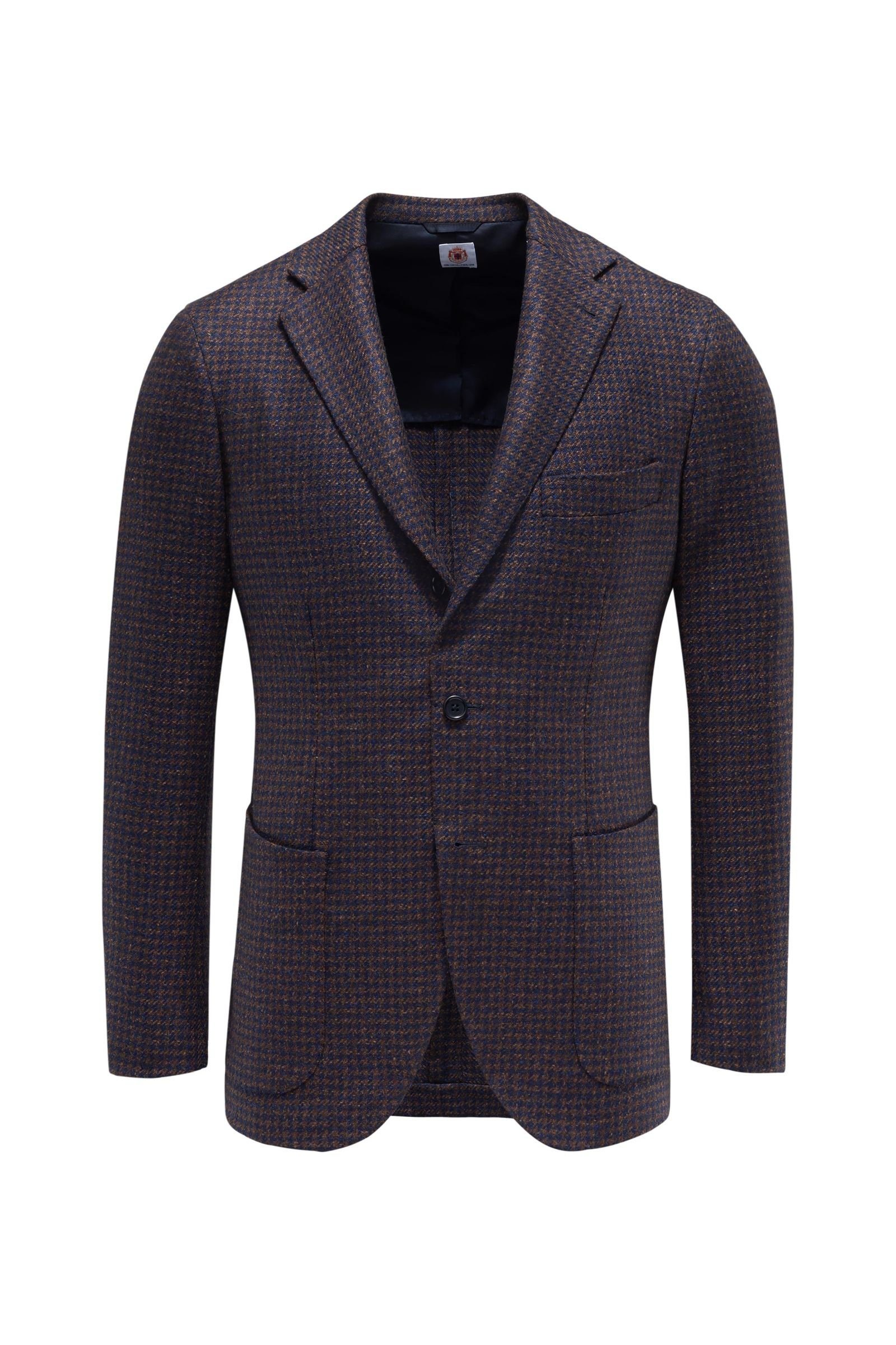 Smart-casual jacket 'Salina' navy/brown checked