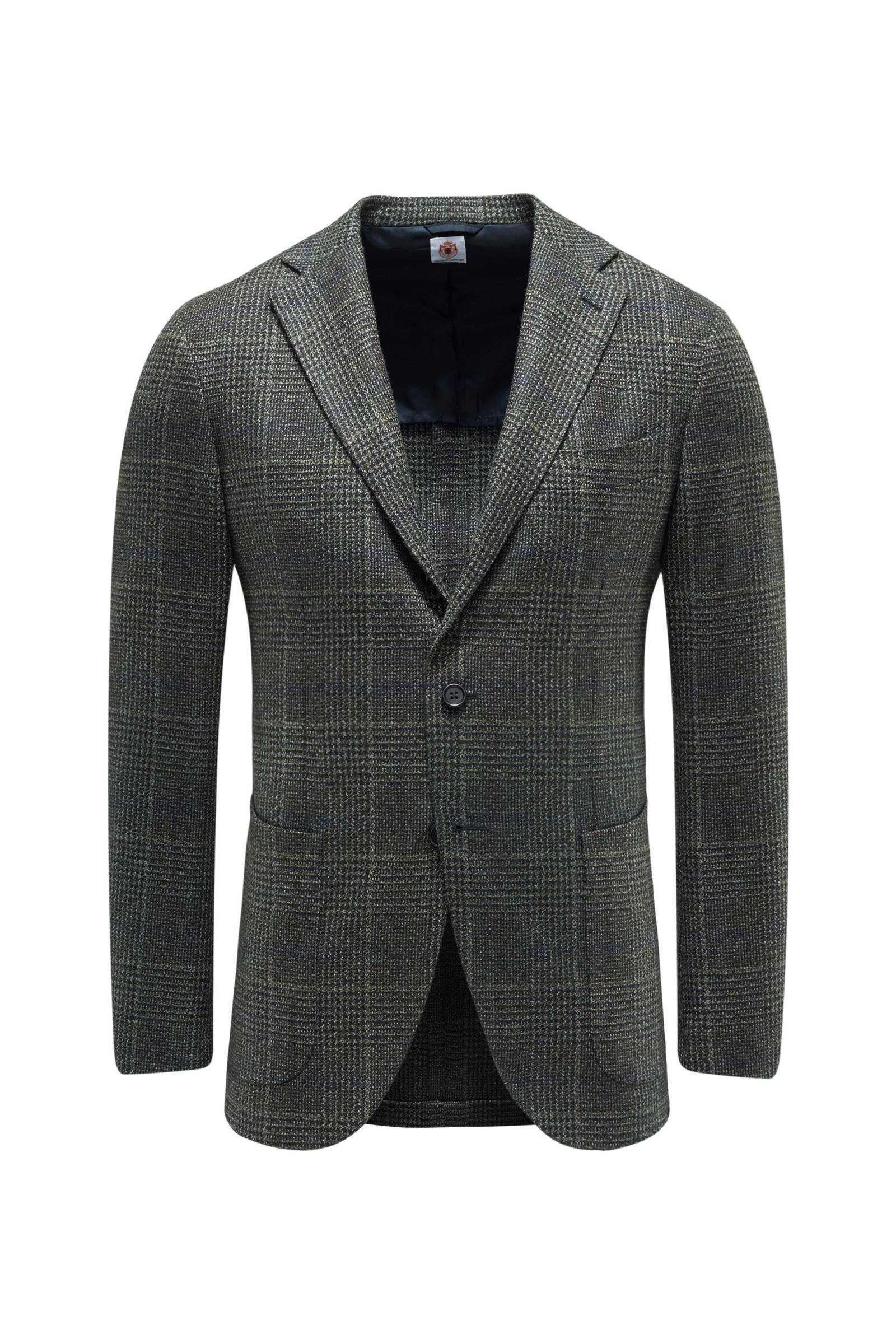 Cashmere smart-casual jacket 'Salina' dark green patterned