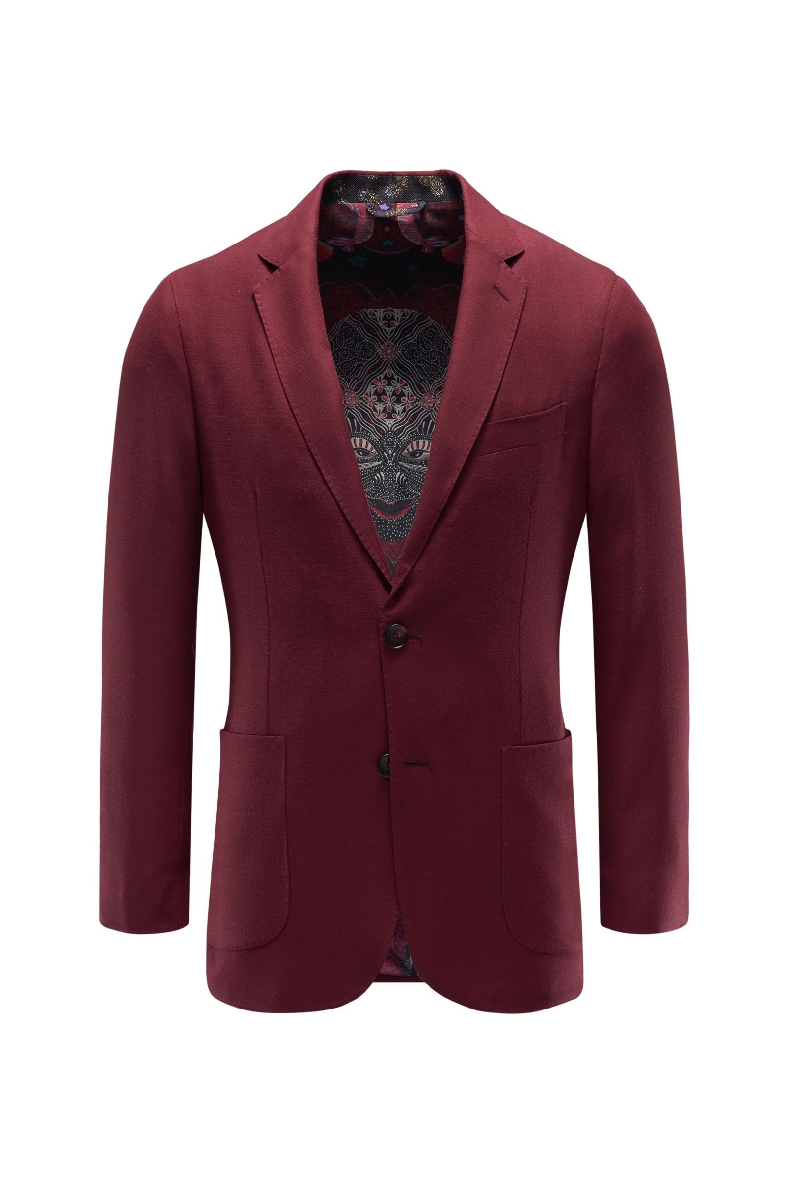 Cashmere smart-casual jacket burgundy