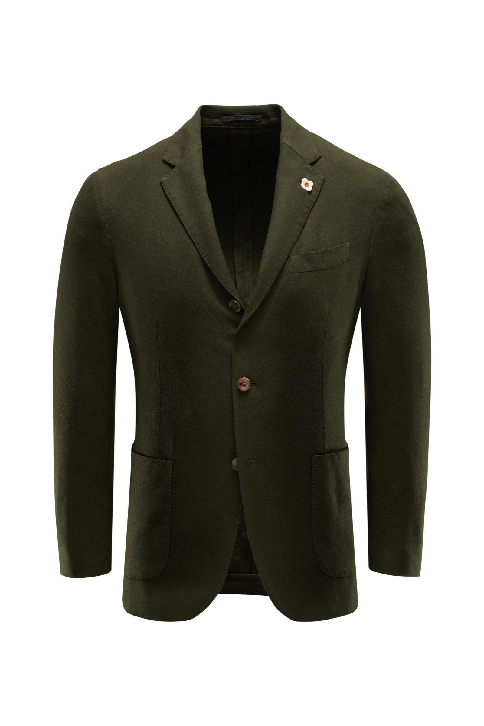 Cashmere smart-casual jacket dark olive