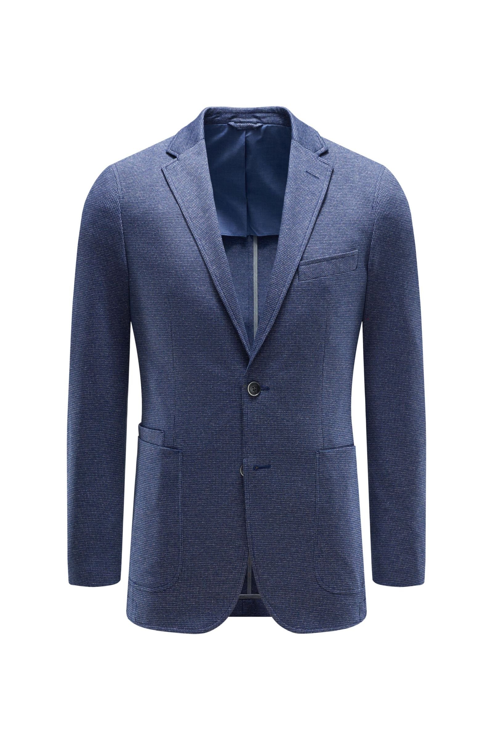 Smart-casual jacket grey-blue checked
