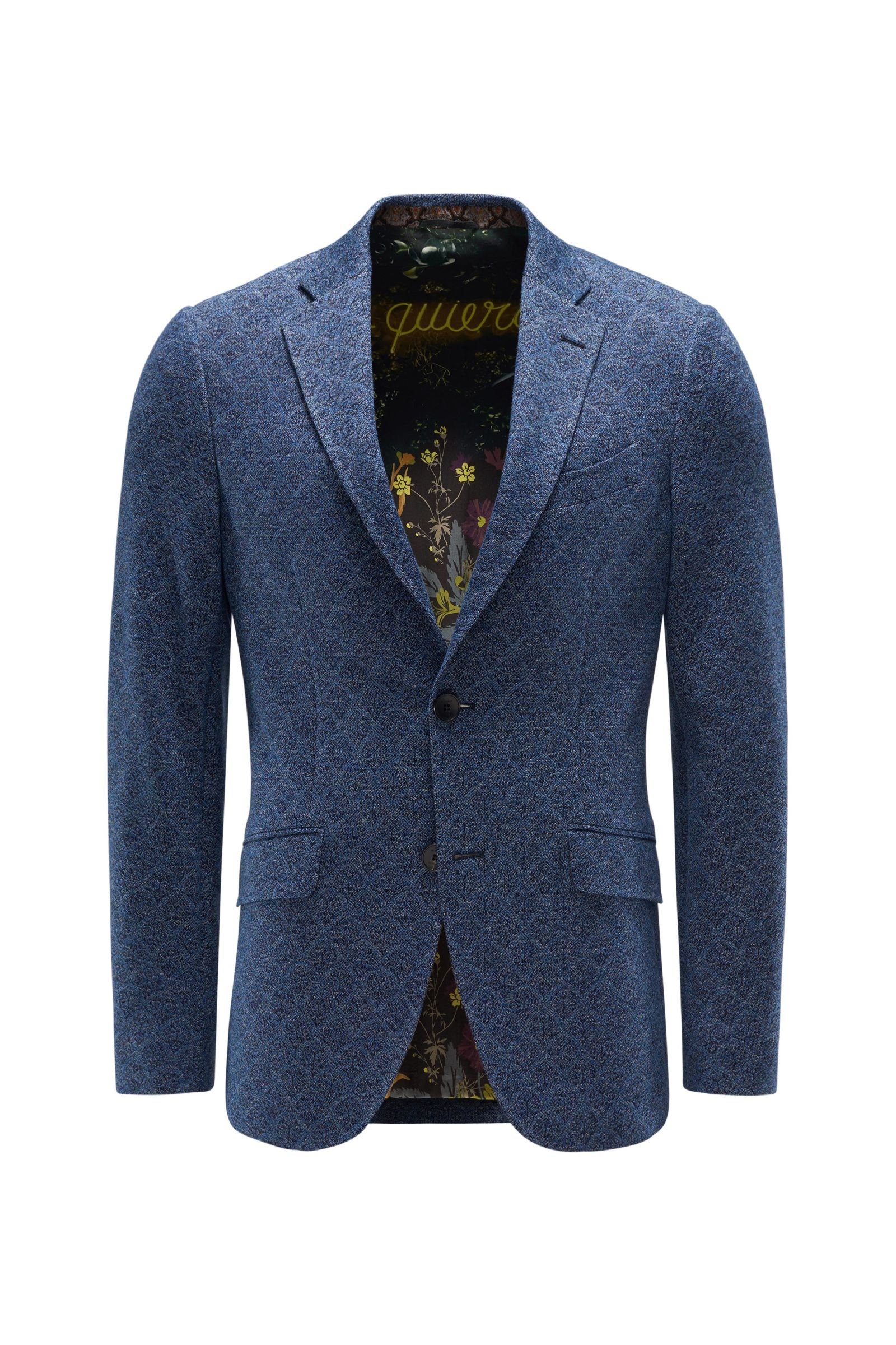 Jersey jacket grey-blue patterned