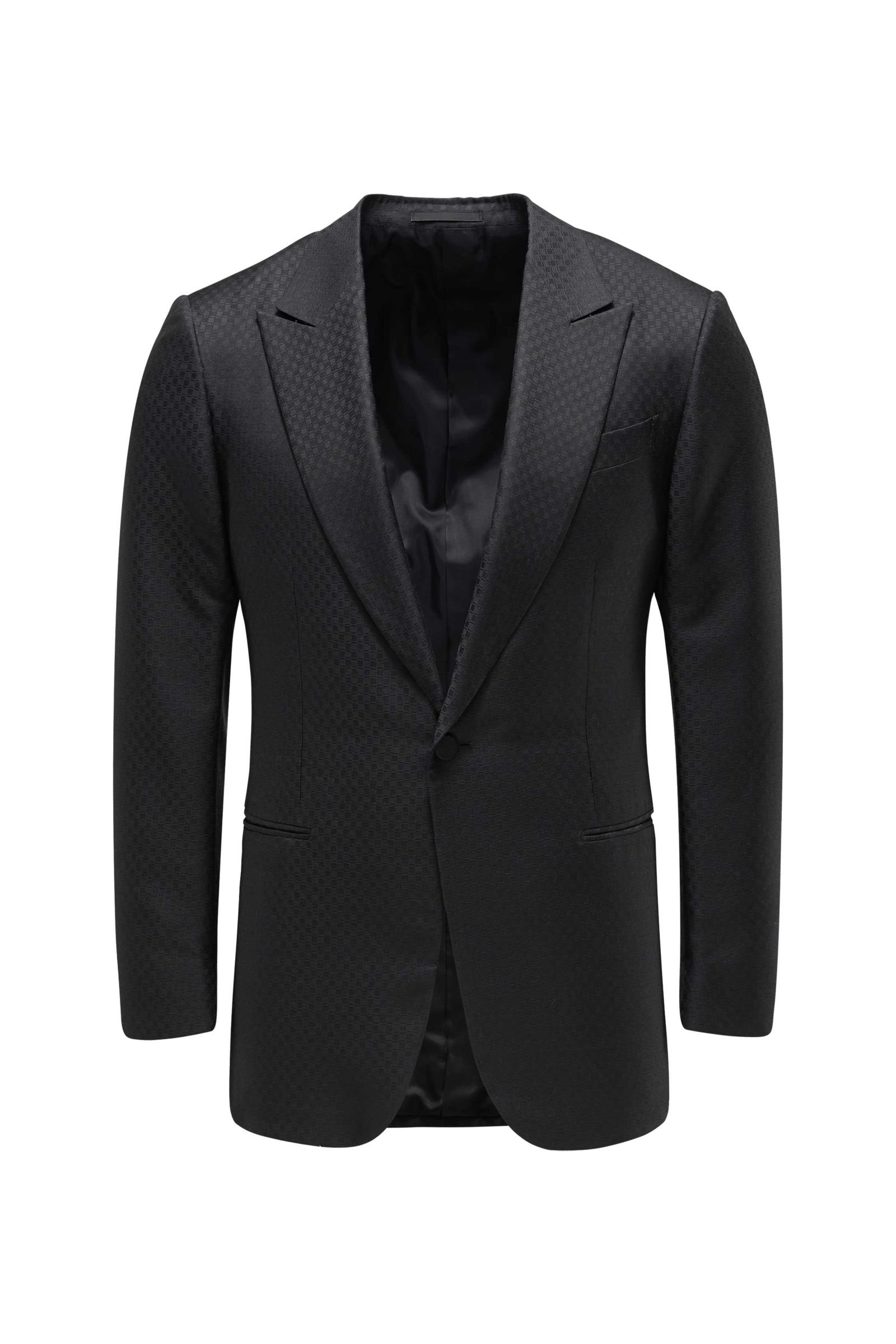 Tuxedo smart-casual jacket 'Venezia' black checked