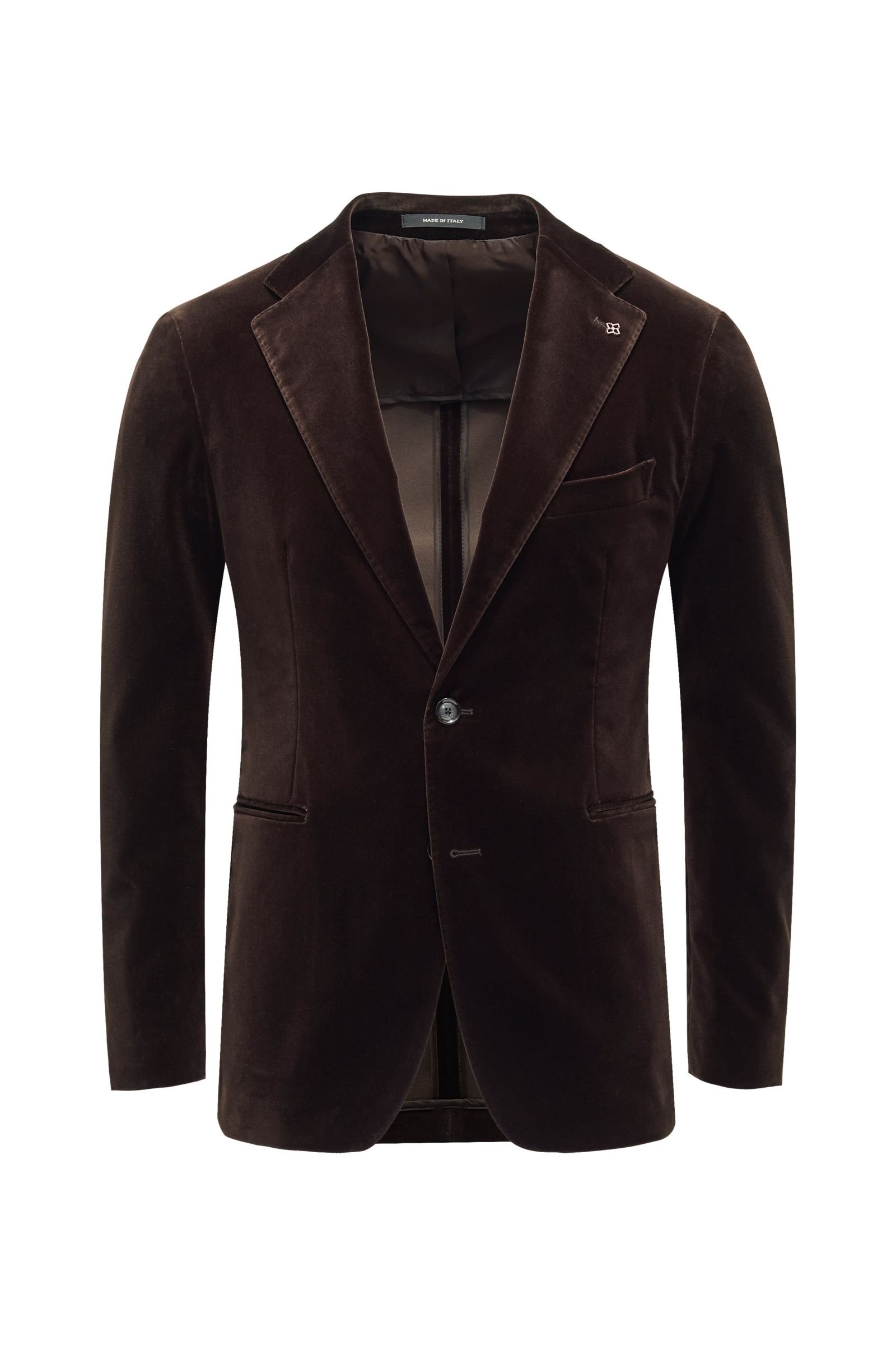 Velvet jacket dark brown