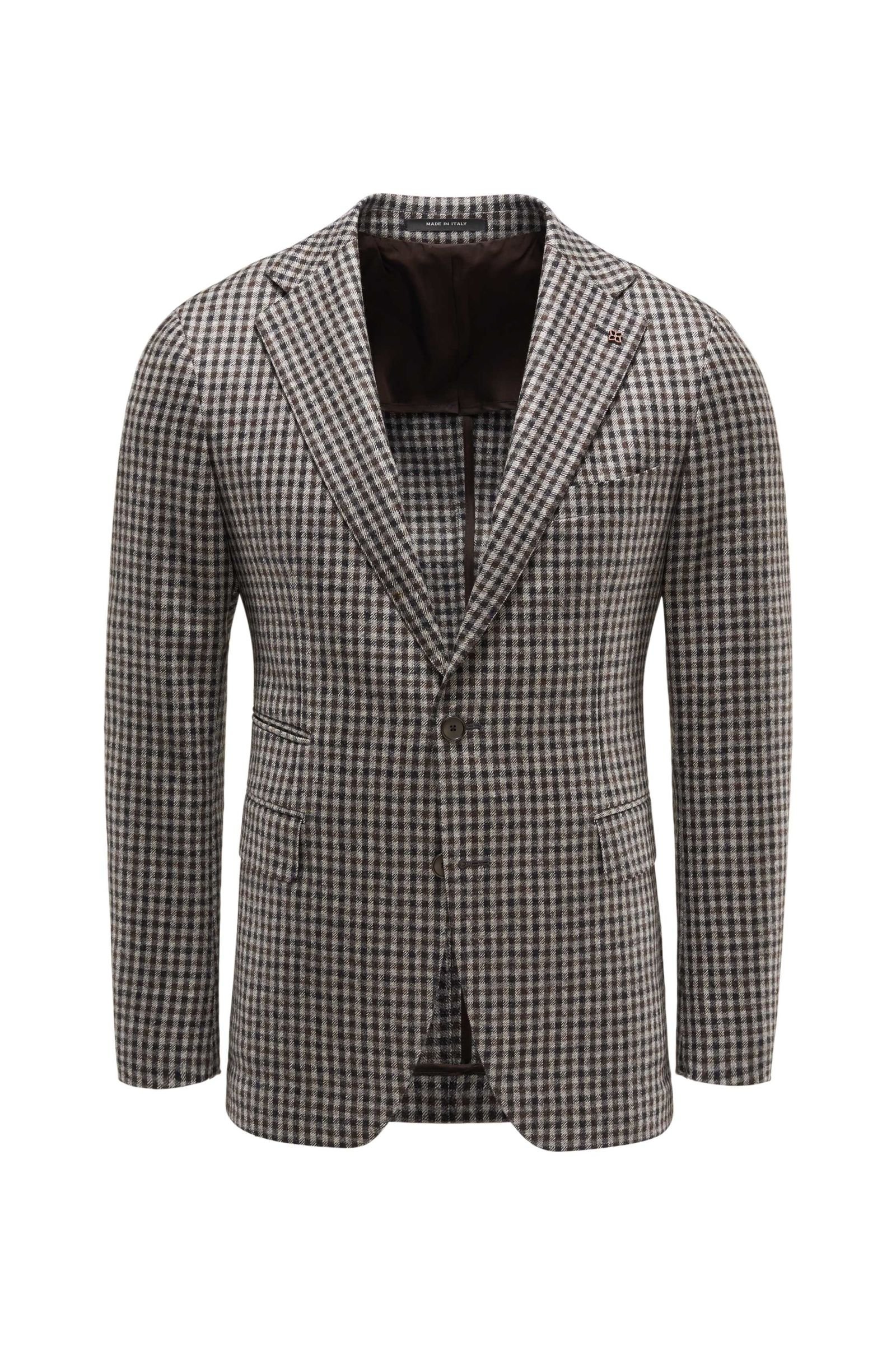 Smart-casual jacket grey/brown checked