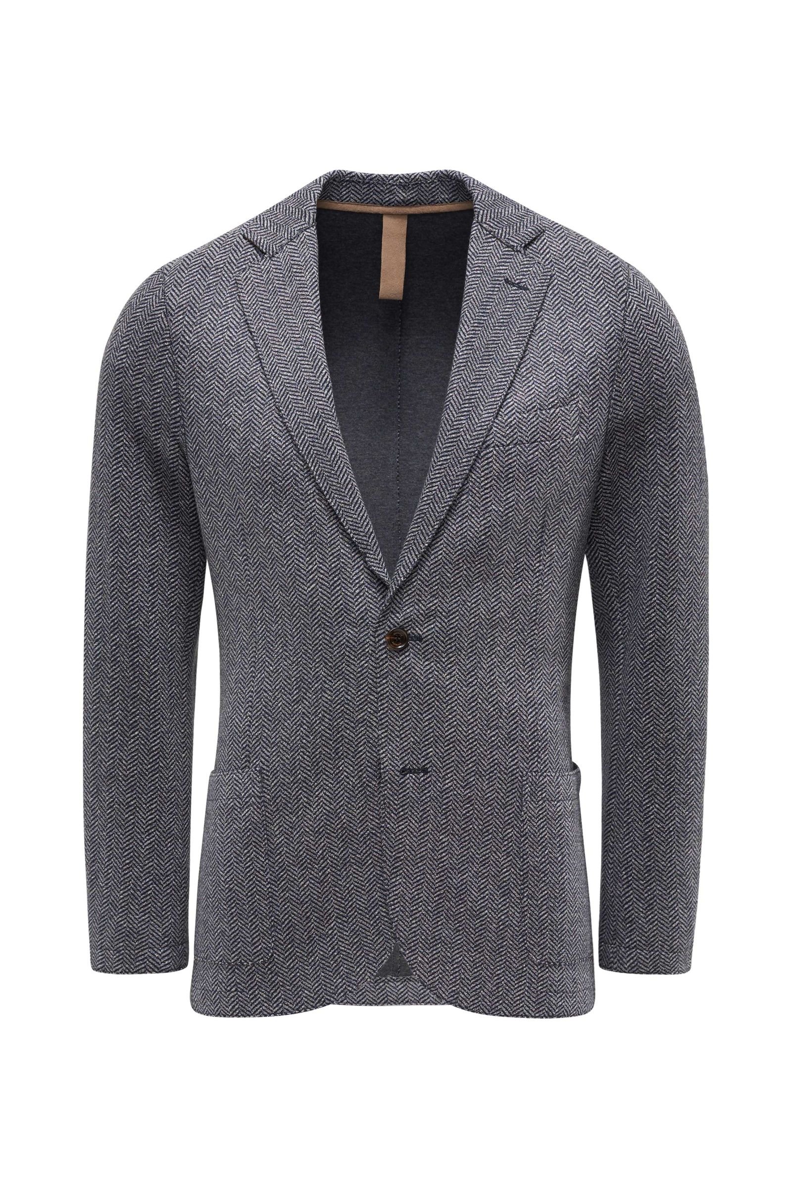 Jersey smart-casual jacket grey patterned