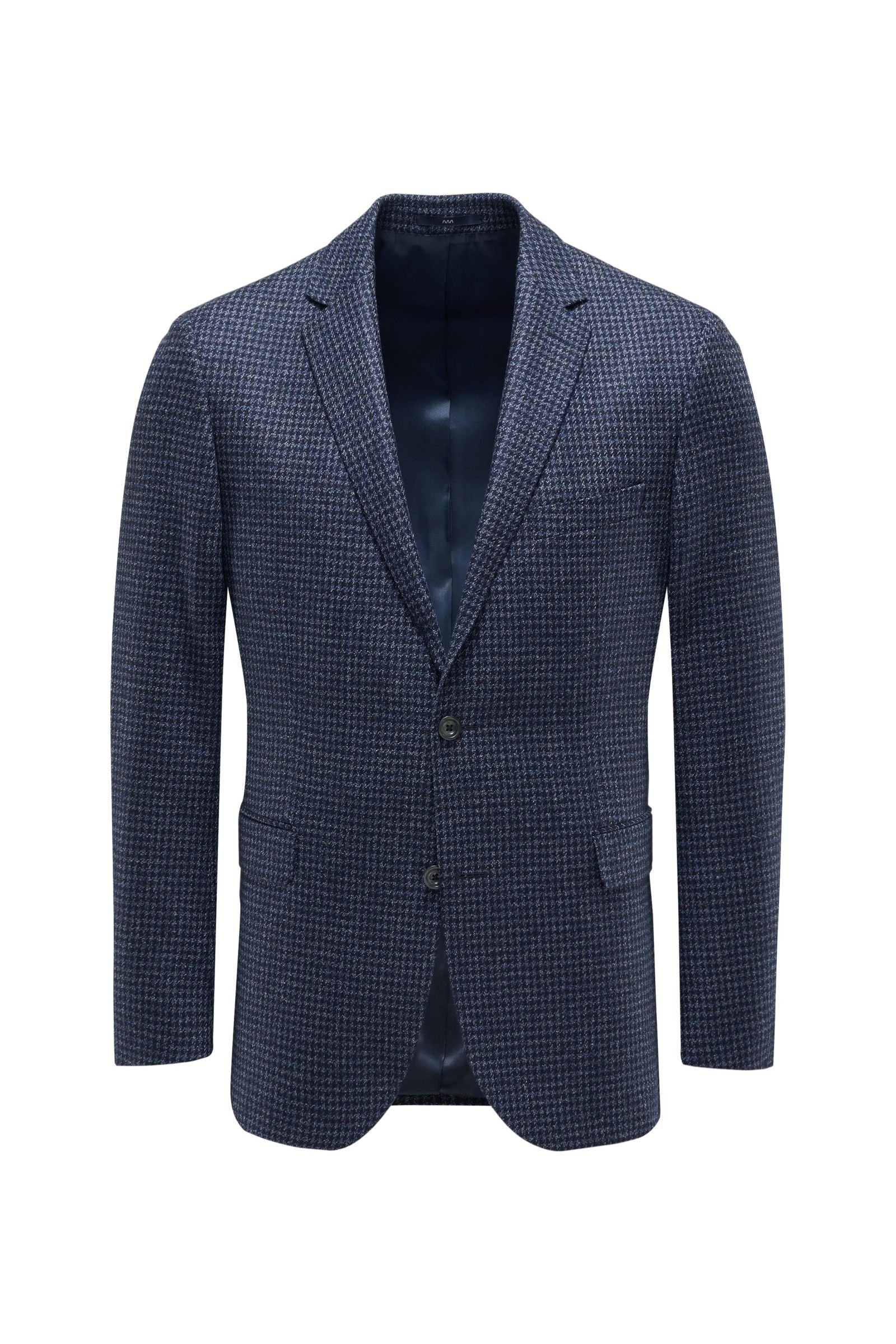 Smart-casual jacket 'Sean' navy/grey-blue checked