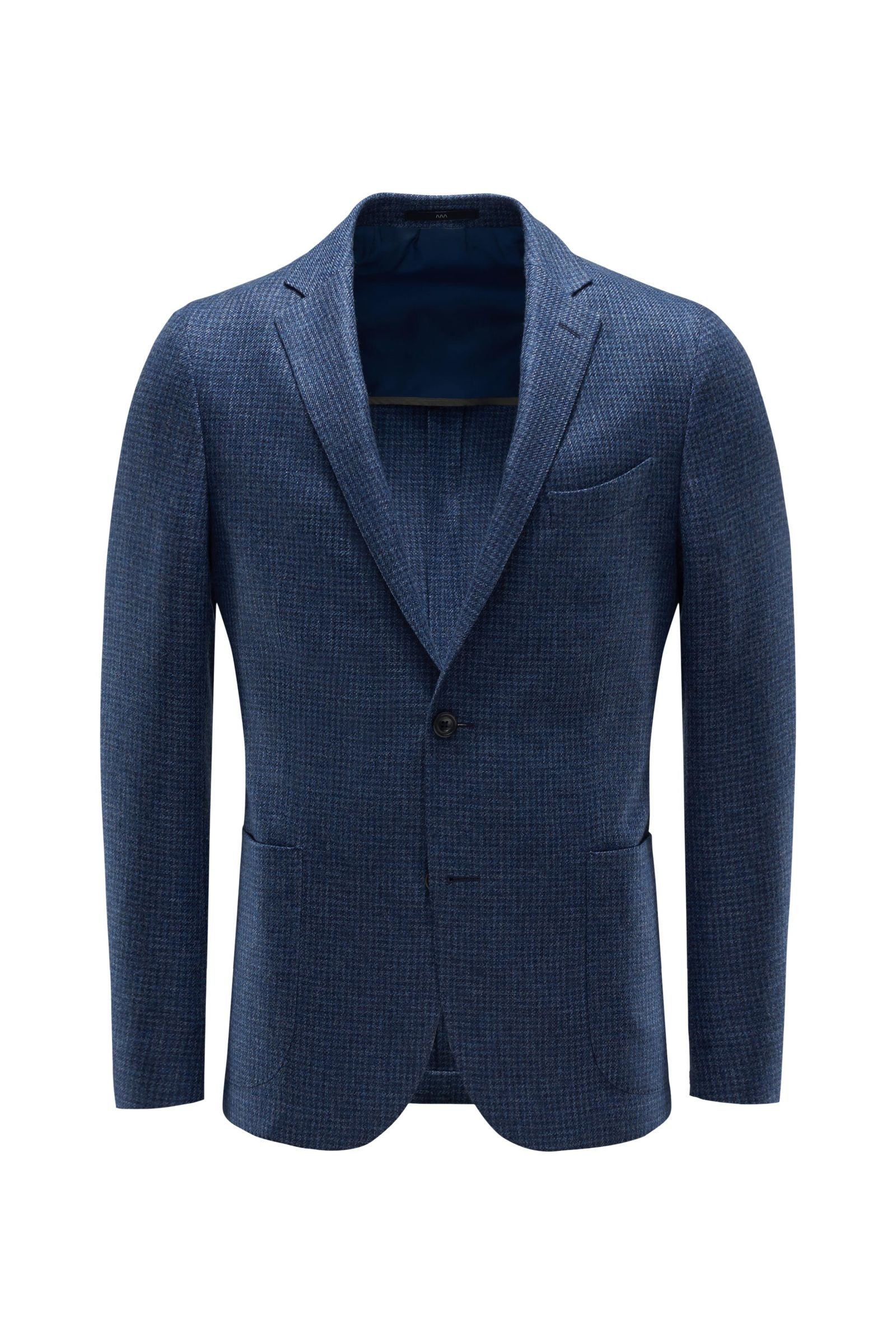 Cashmere smart-casual jacket 'Sawyer' smoky blue checked