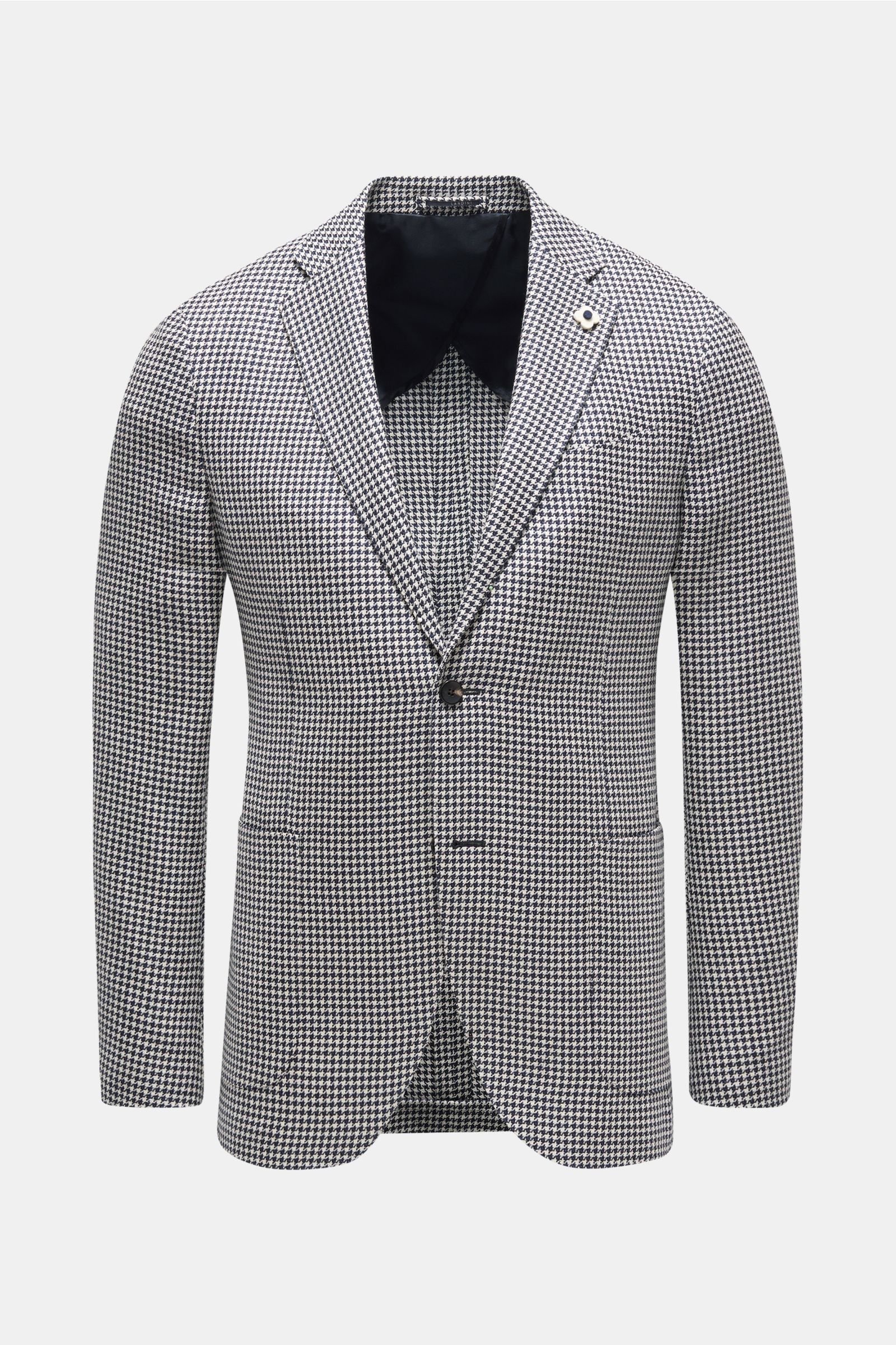 Smart-casual jacket navy/off-white checked