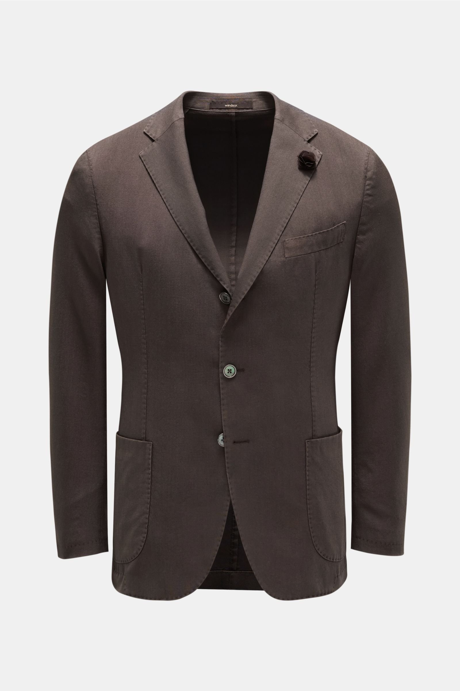 Smart-casual jacket 'Camicia' grey-brown