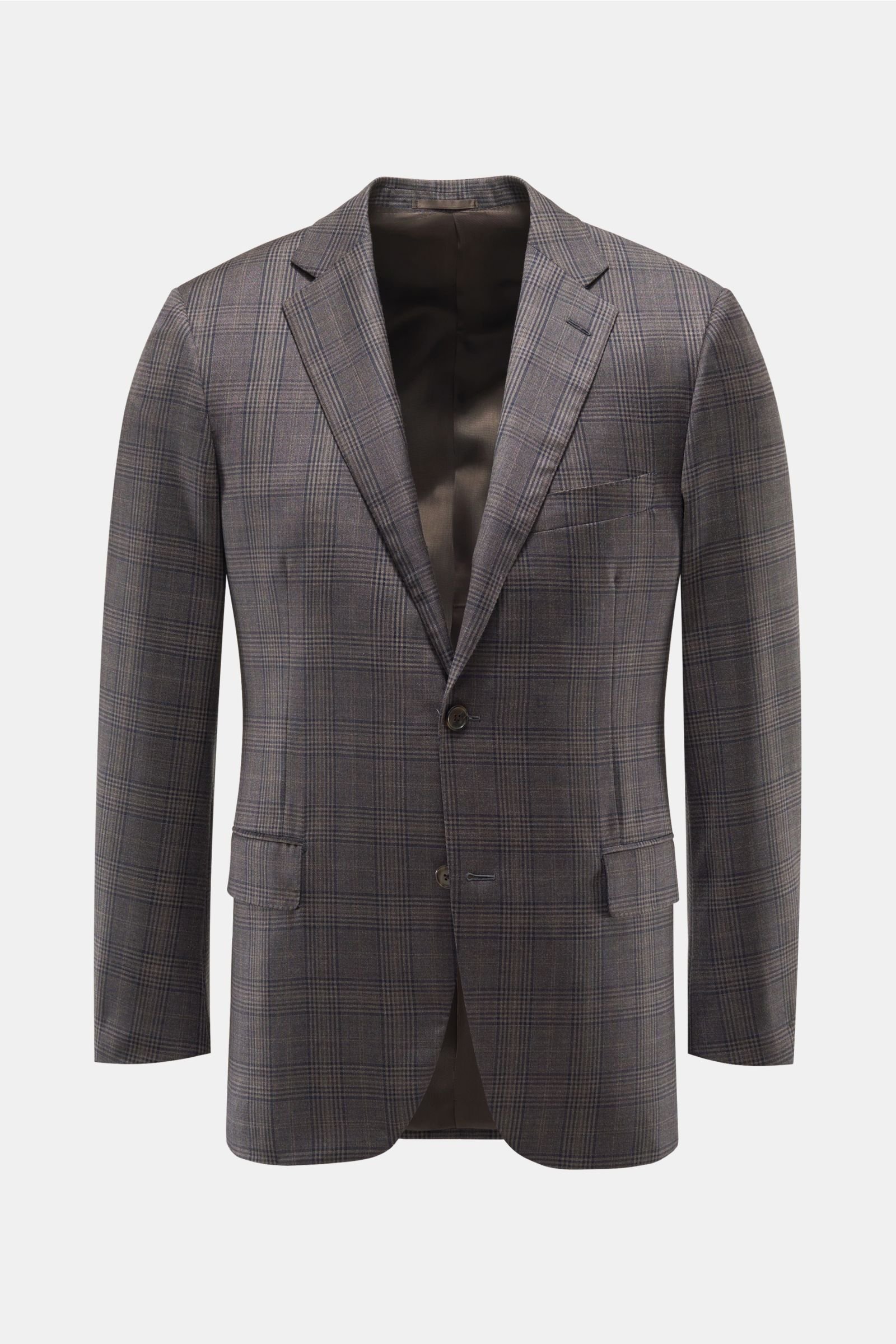 Smart-casual jacket grey-brown checked