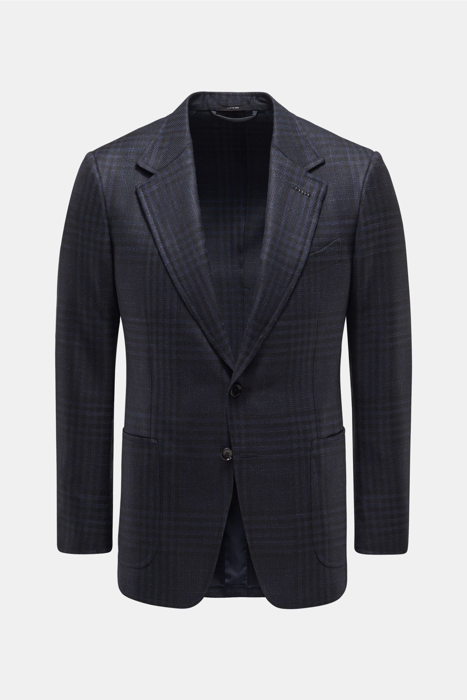 Smart-casual jacket 'Shelton' navy/black checked