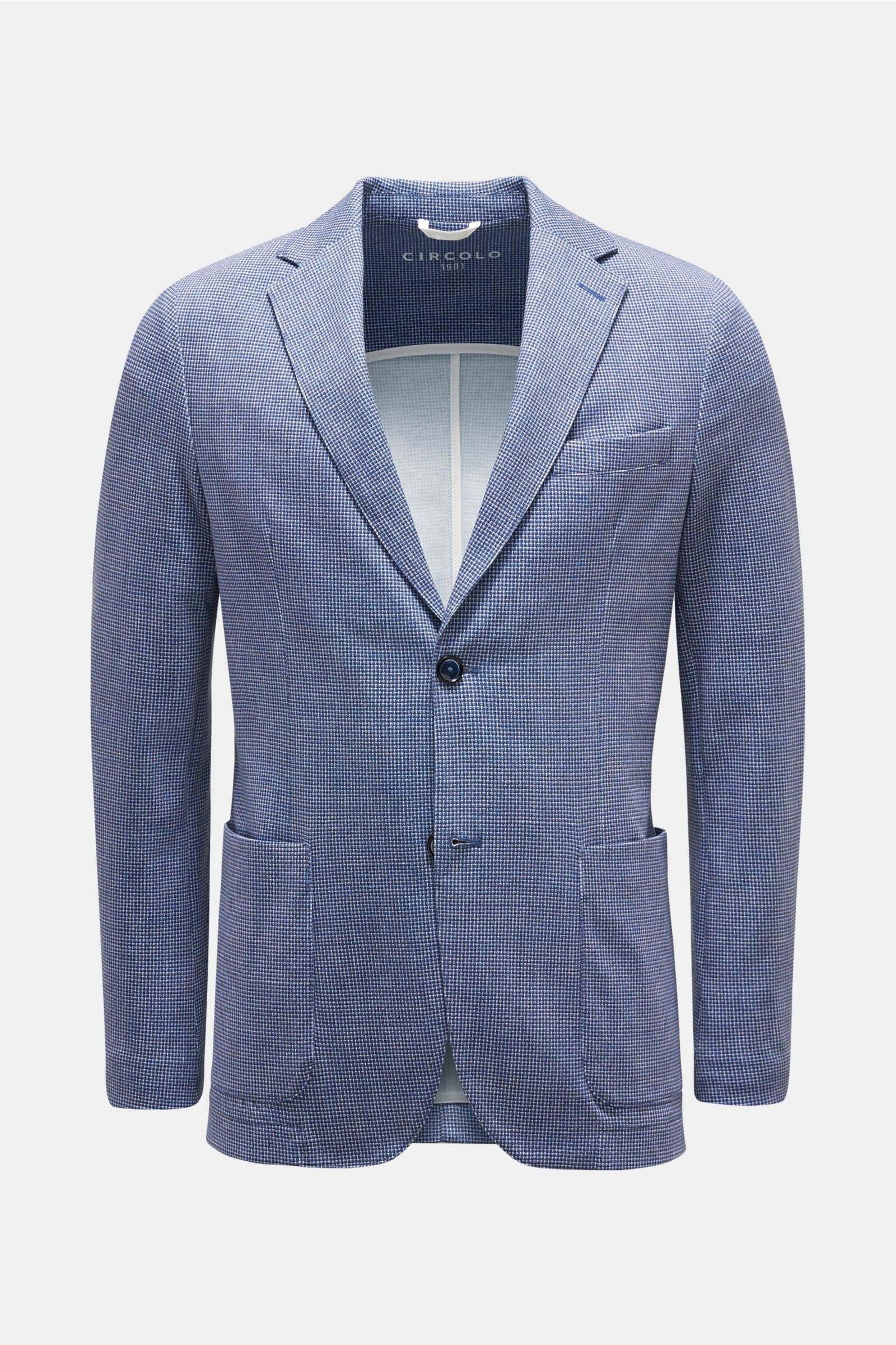 Jersey smart-casual jacket dark blue/navy patterned