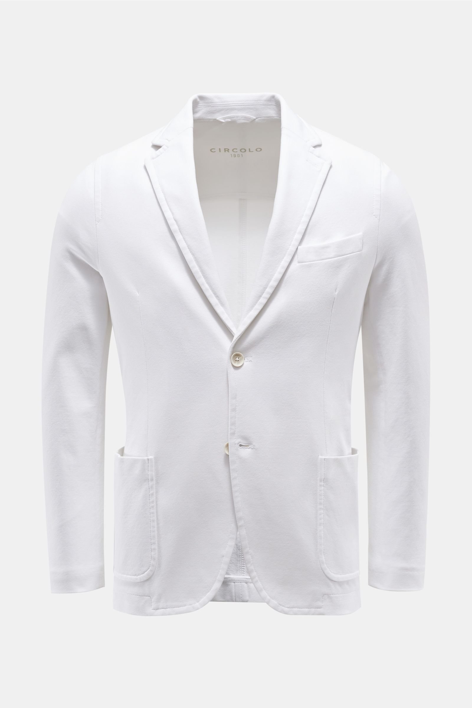 Jersey smart-casual jacket white