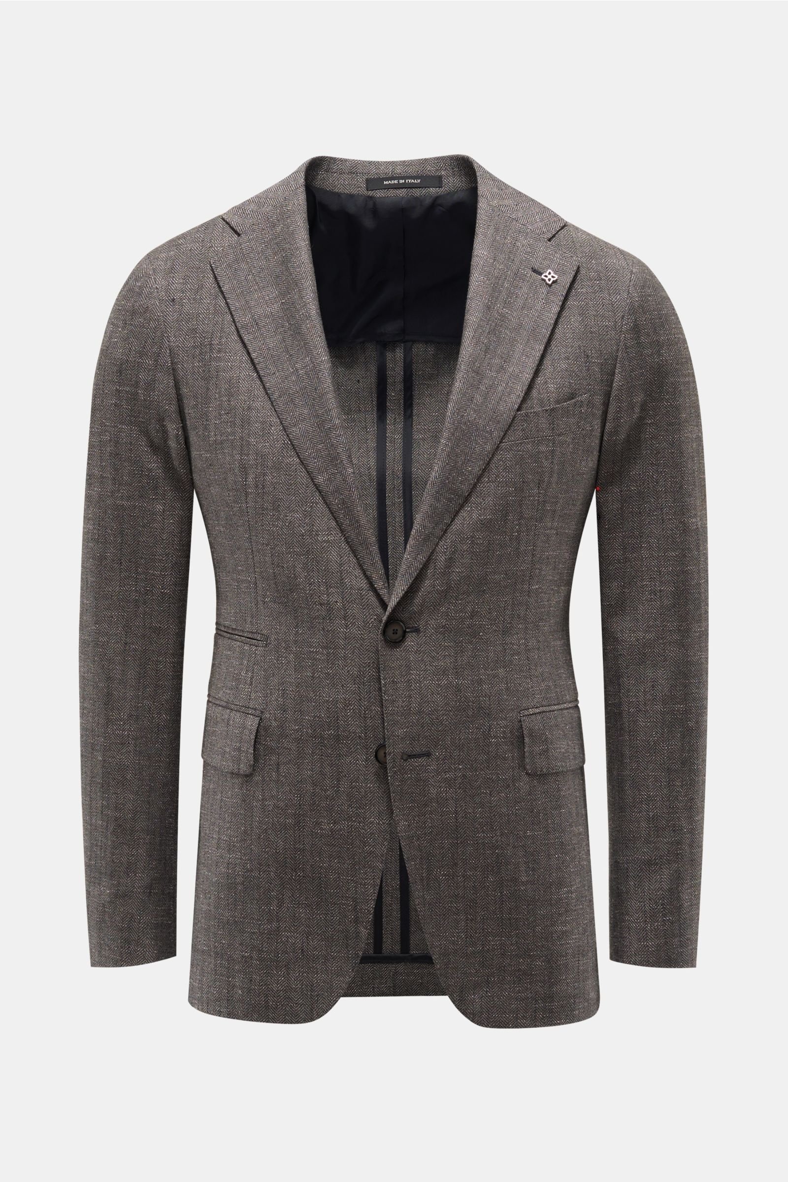 Smart-casual jacket grey-brown patterned