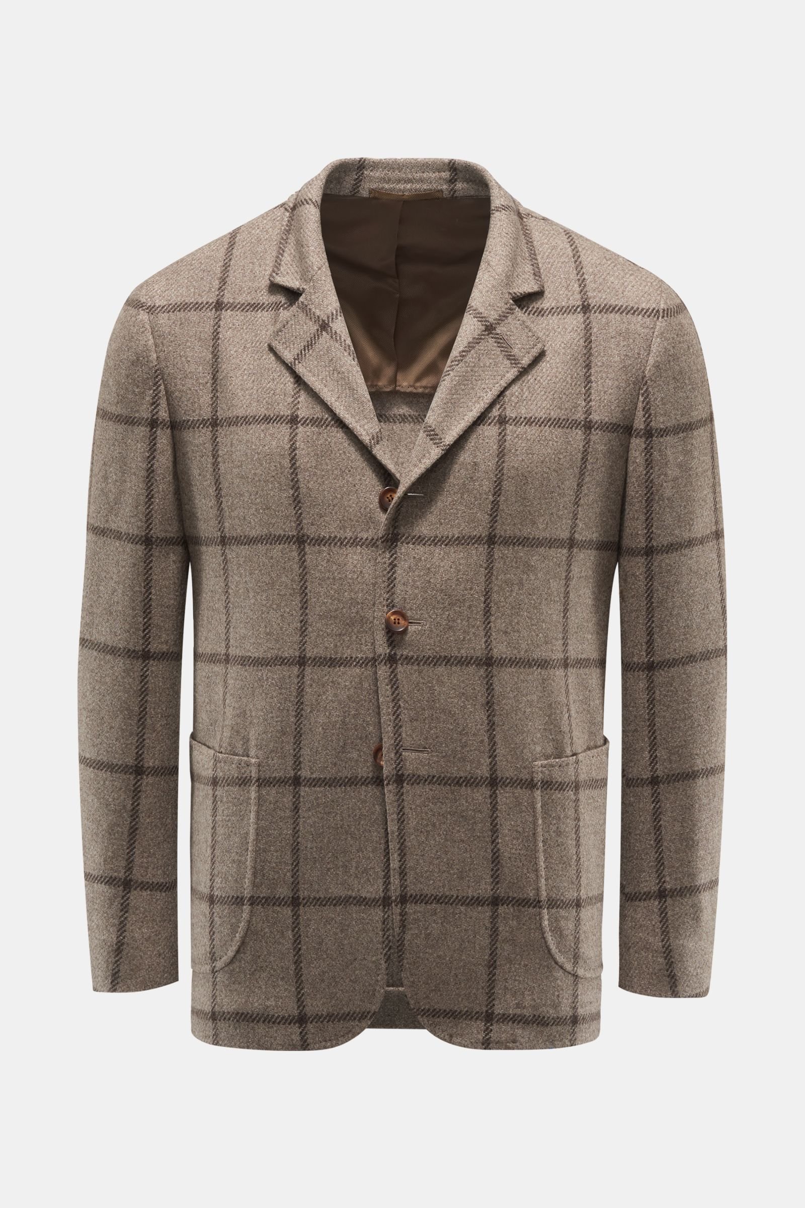 Smart-casual jacket 'Guromolo' grey-brown checked