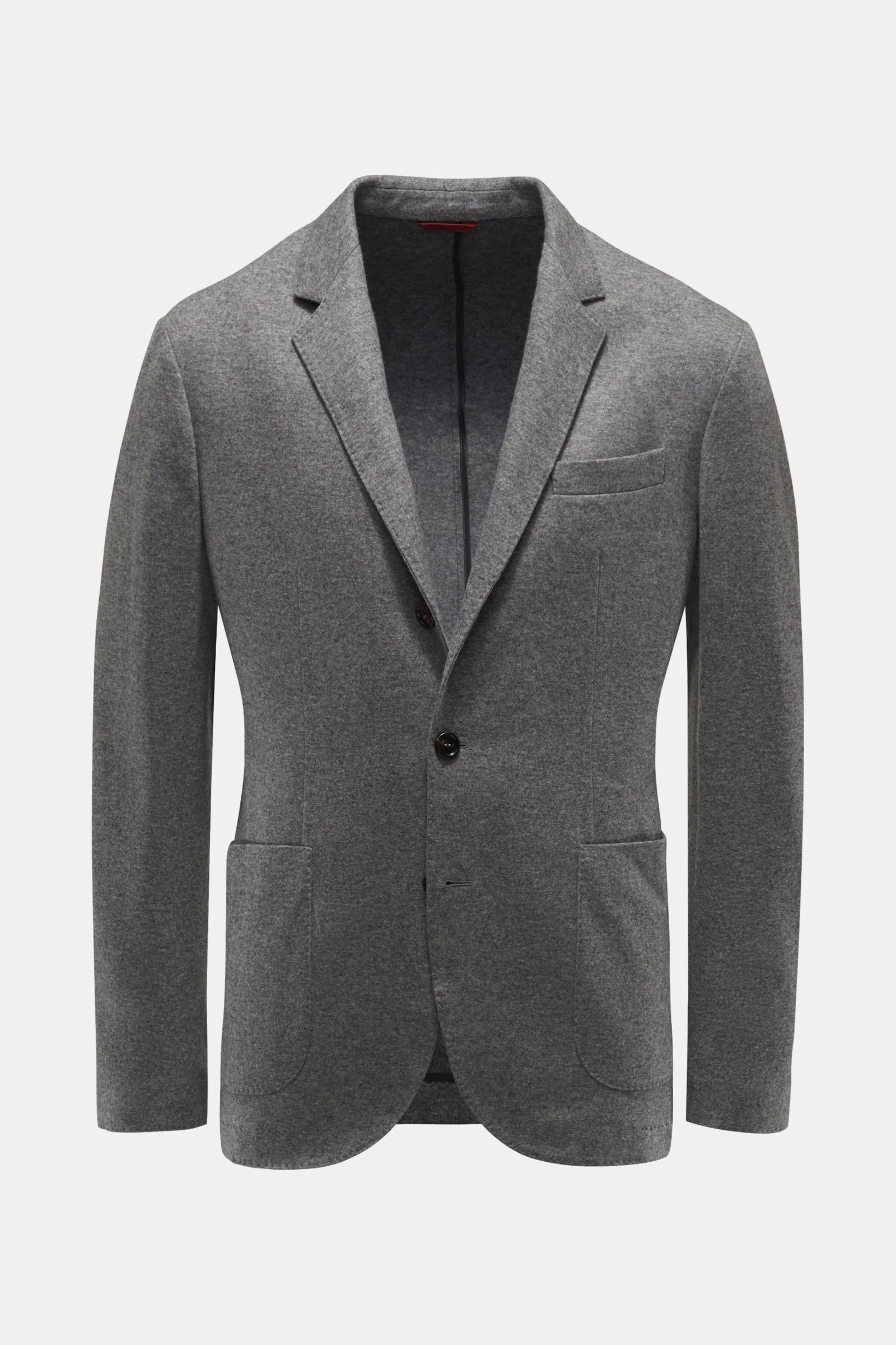 Cashmere jersey smart-casual jacket dark grey